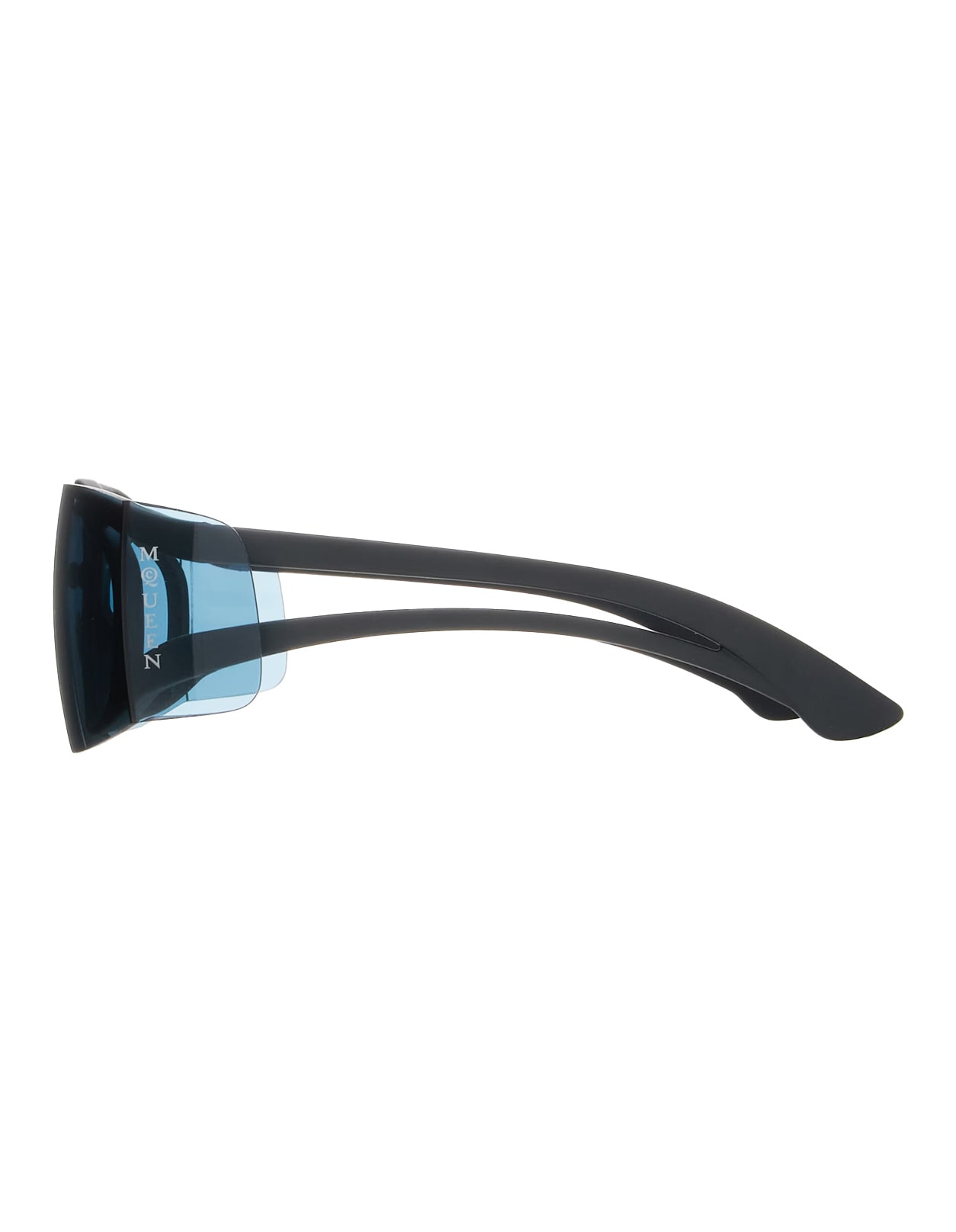 Shop Alexander Mcqueen Two-tone Sunglasses In Black/blue