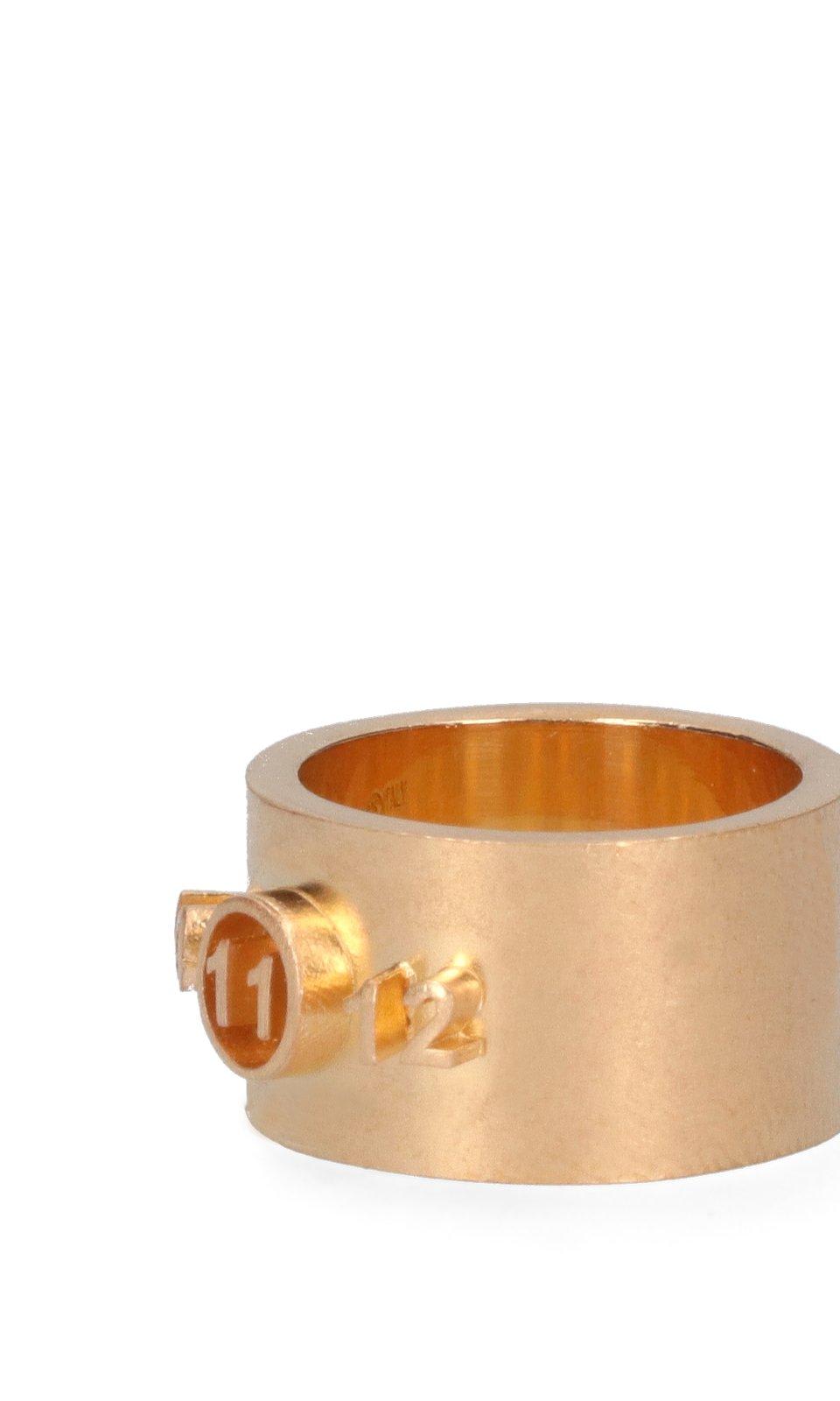 Shop Maison Margiela Signature Number Chunky Ring In 950