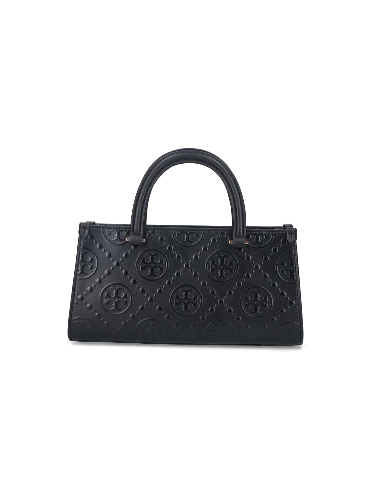 Tory Burch T Monogram Rectangular Tote Bag In Black