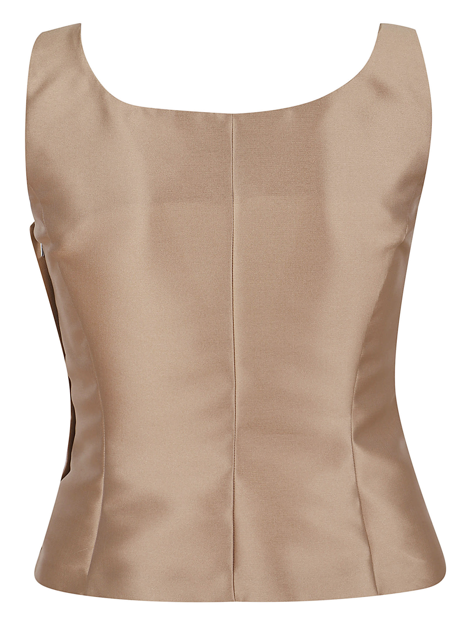 Shop Alberta Ferretti Top In Beige