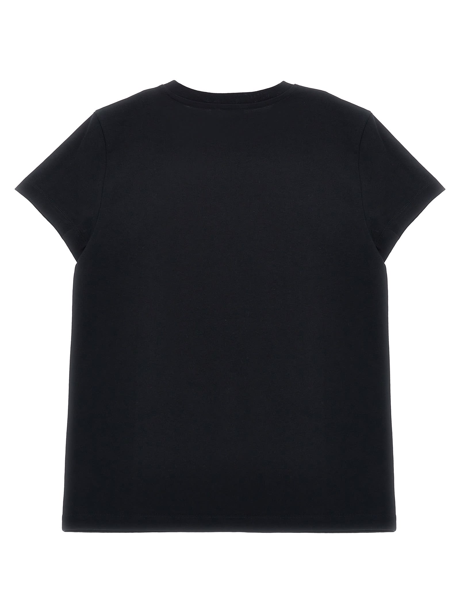 Moncler 3d Embroidery T-shirt In Black