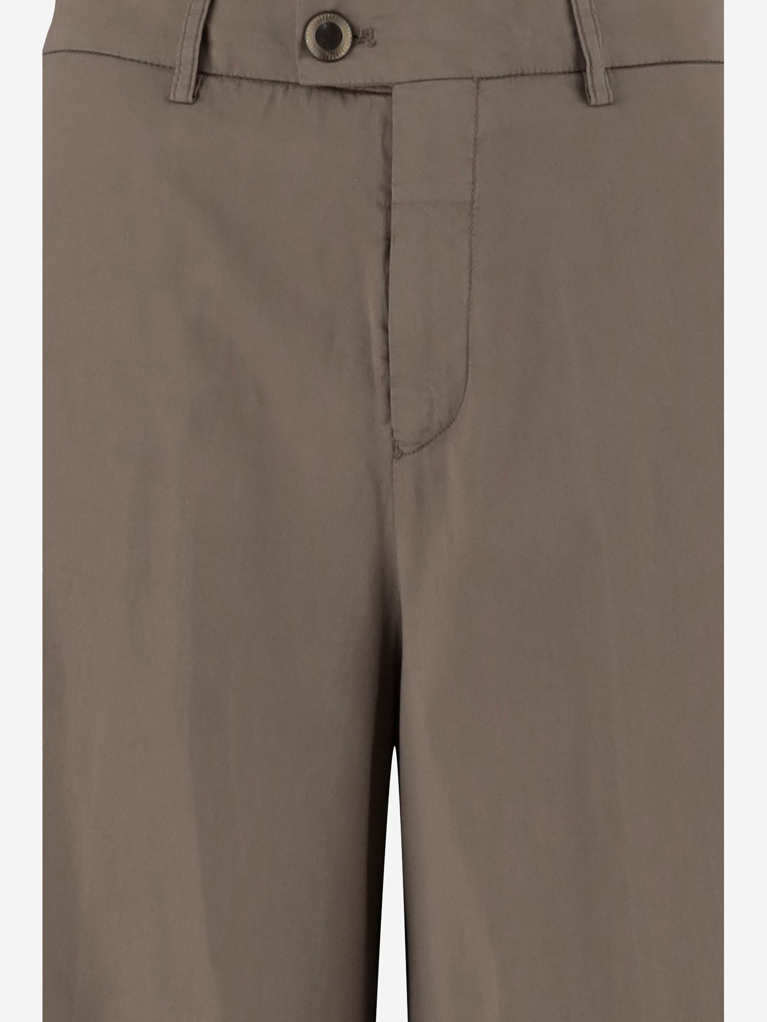 Shop Berwich Stretch Cotton Silk Pants In Brown