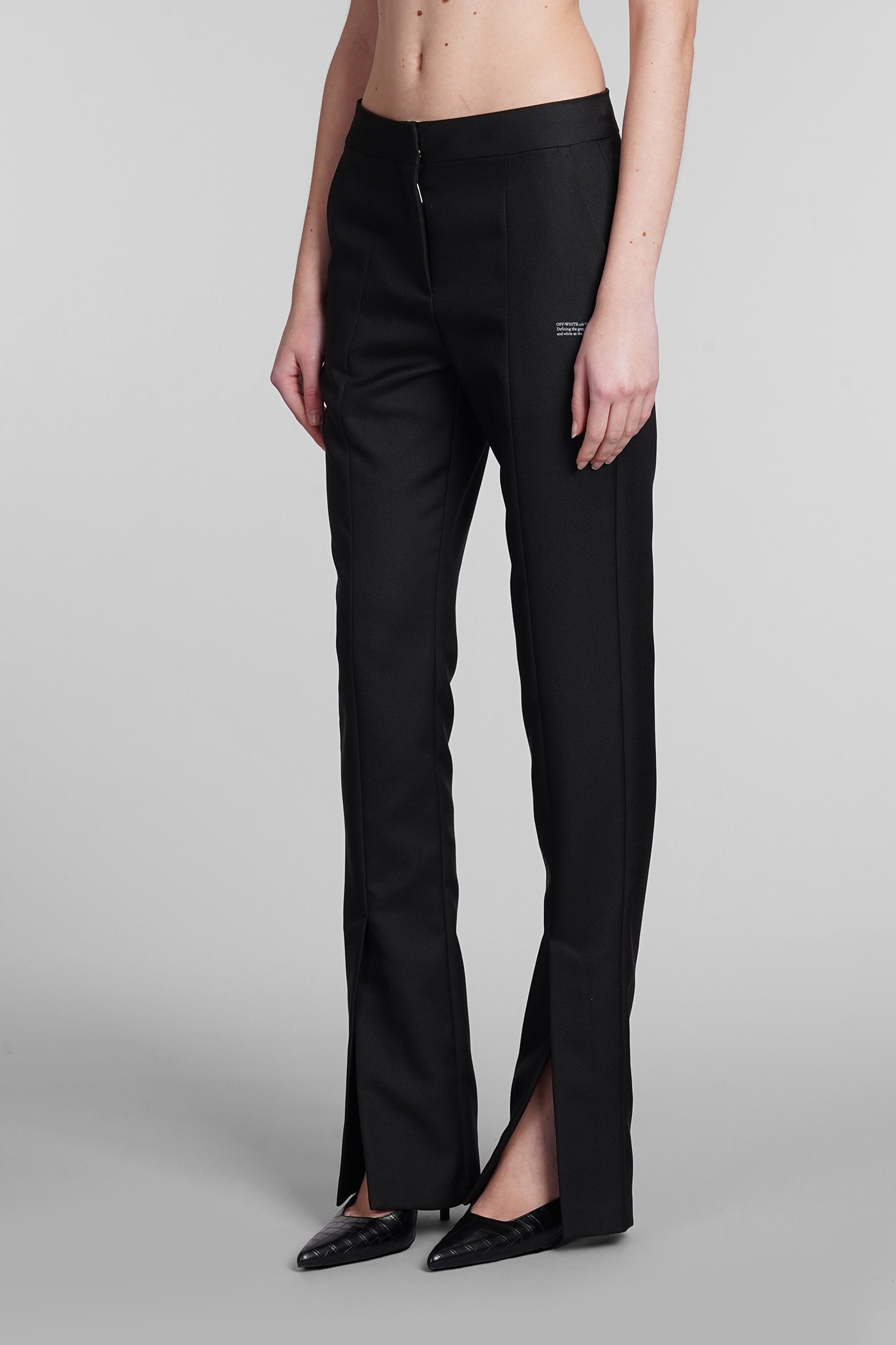 Shop Off-white Pants In Black Polyester