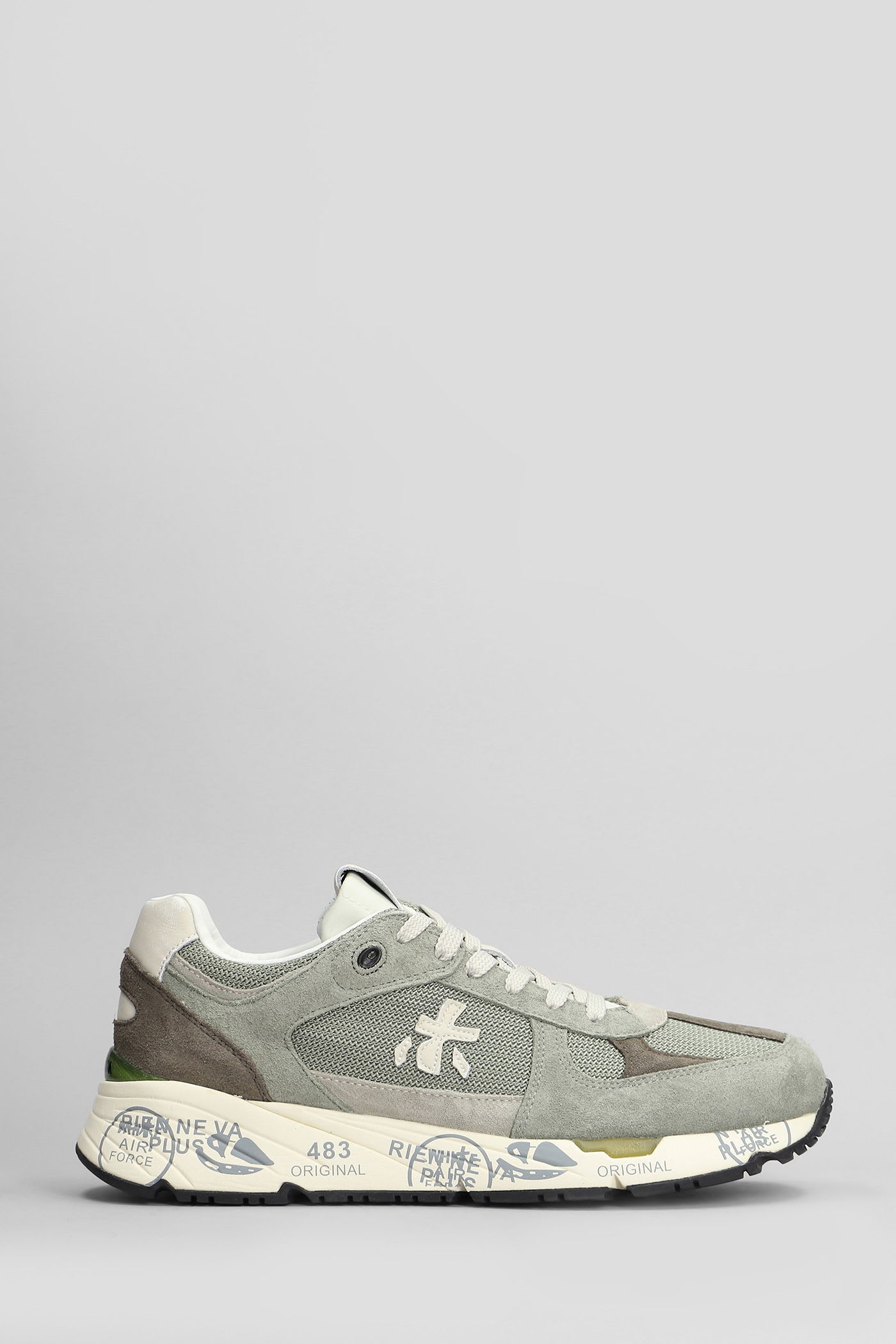 Mase Sneakers In Grey Suede And Fabric