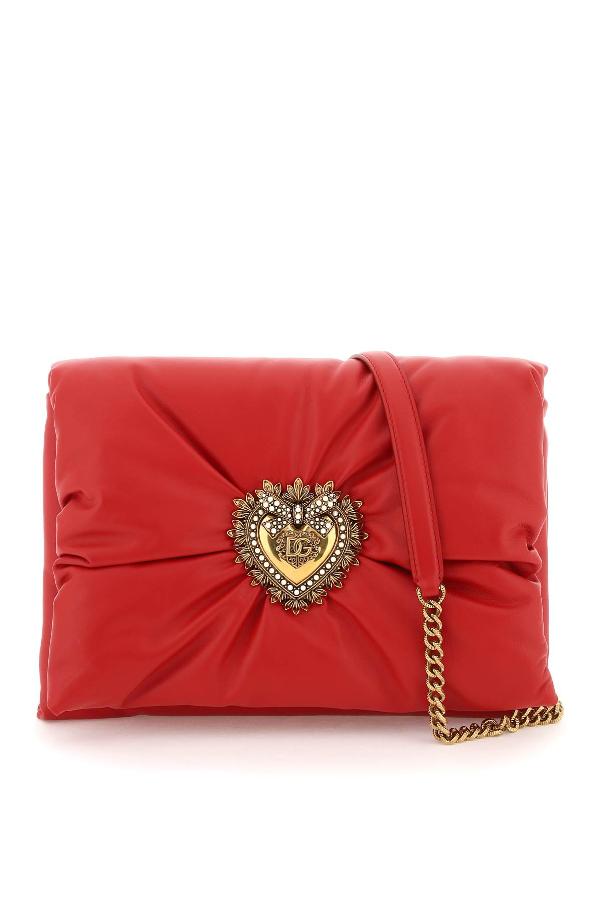 Shop Dolce & Gabbana Devotion Soft Crossbody Bag In Red
