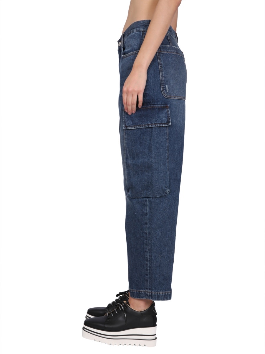 Shop Stella Mccartney Cargo Jeans In Blue