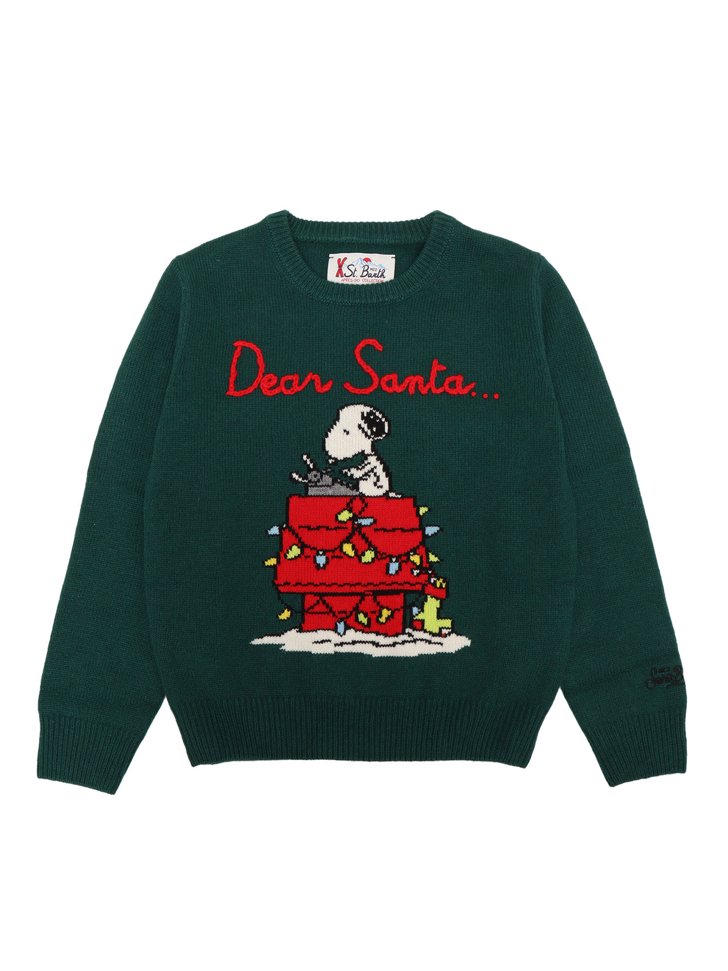 Mc2 Saint Barth Crewneck Jaquard Sweater In Multicolor