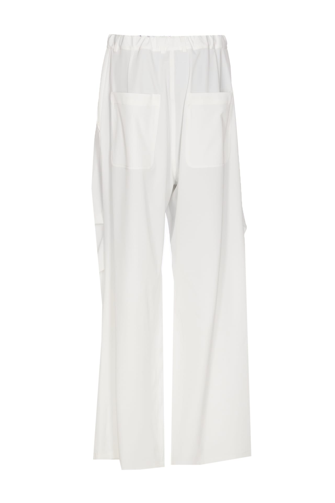 Shop Mm6 Maison Margiela Wide Pants In Off White