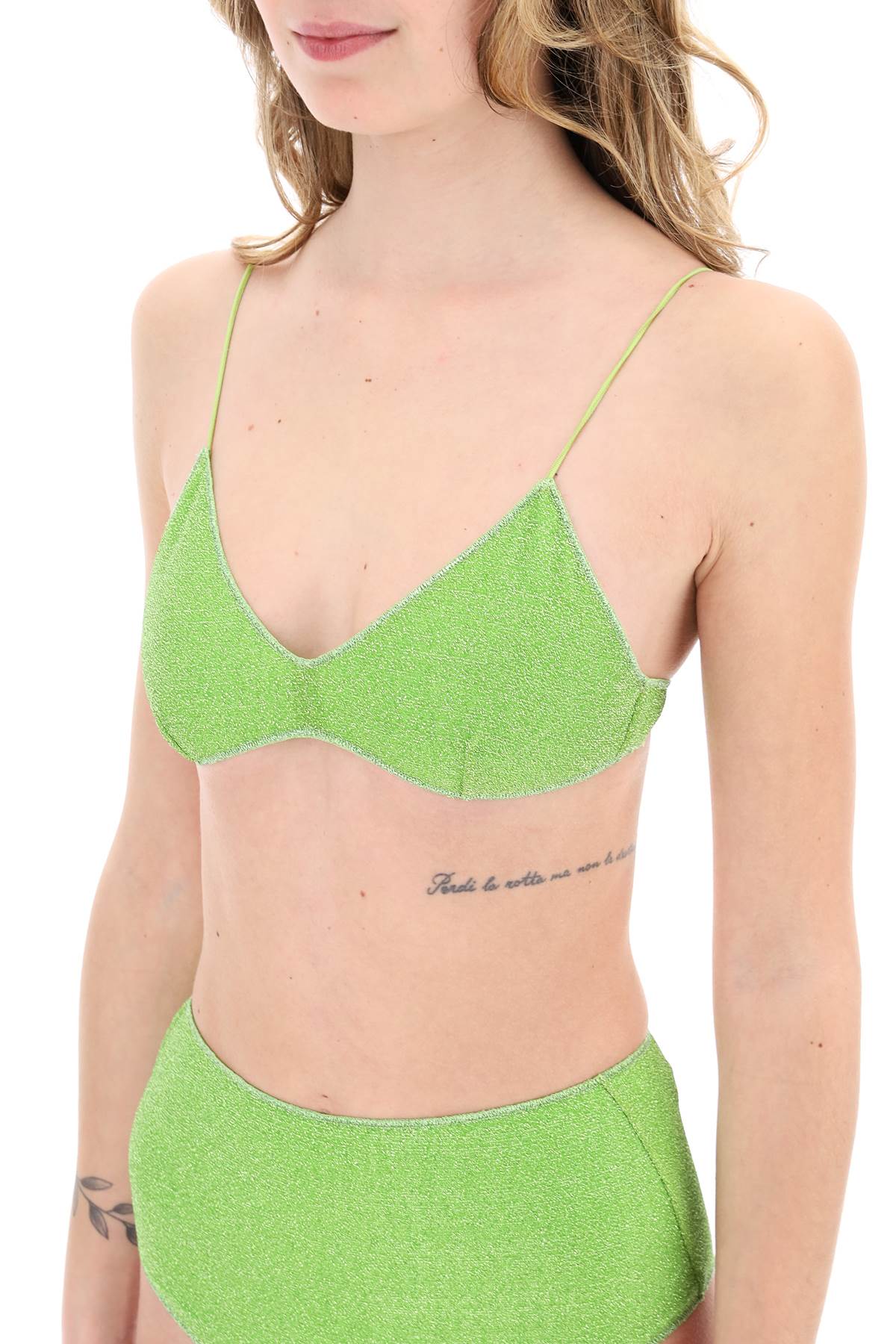 Shop Oseree Lumiã¨re Bikini In Lime (green)