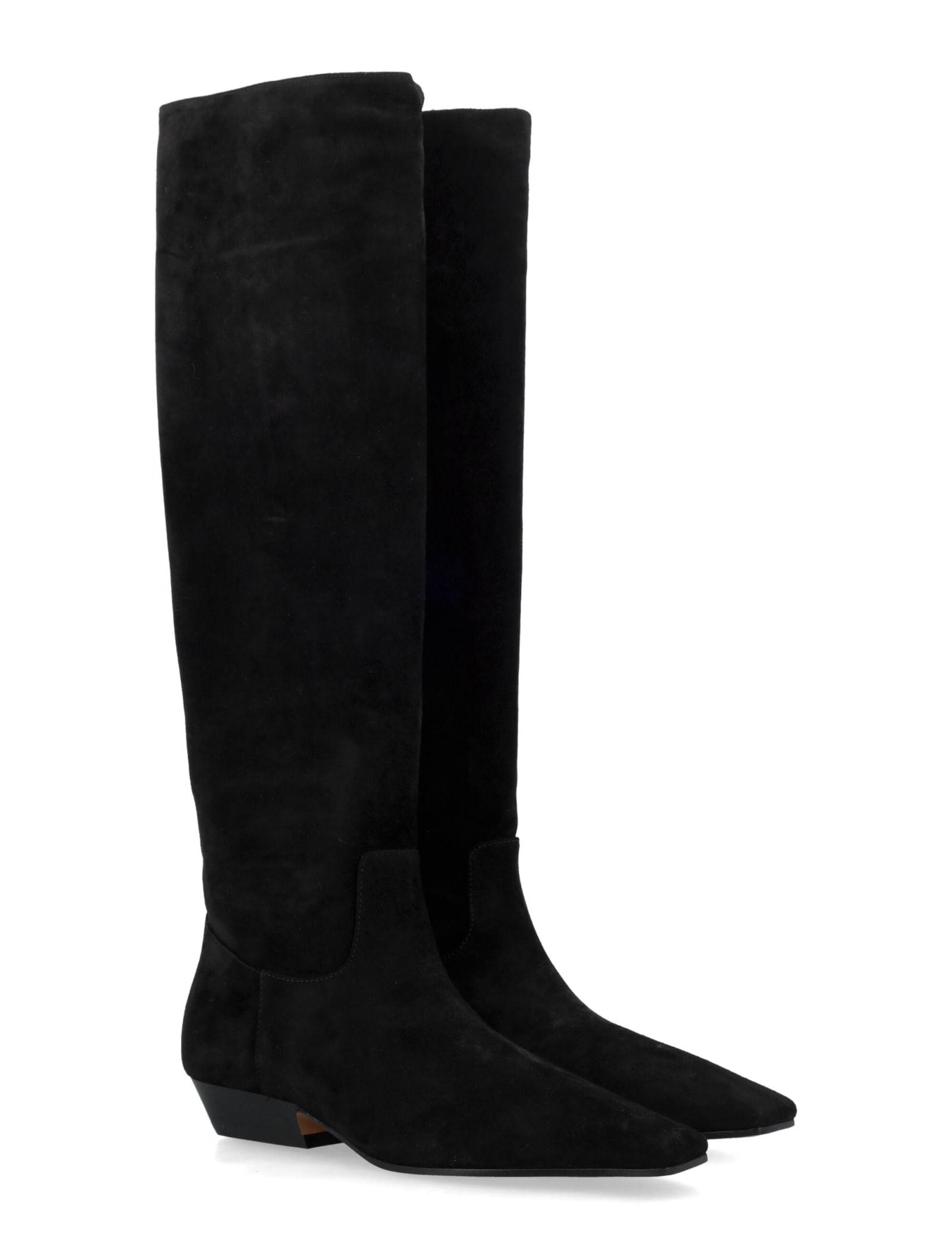 Shop Khaite Marfa Knee Boots In Black