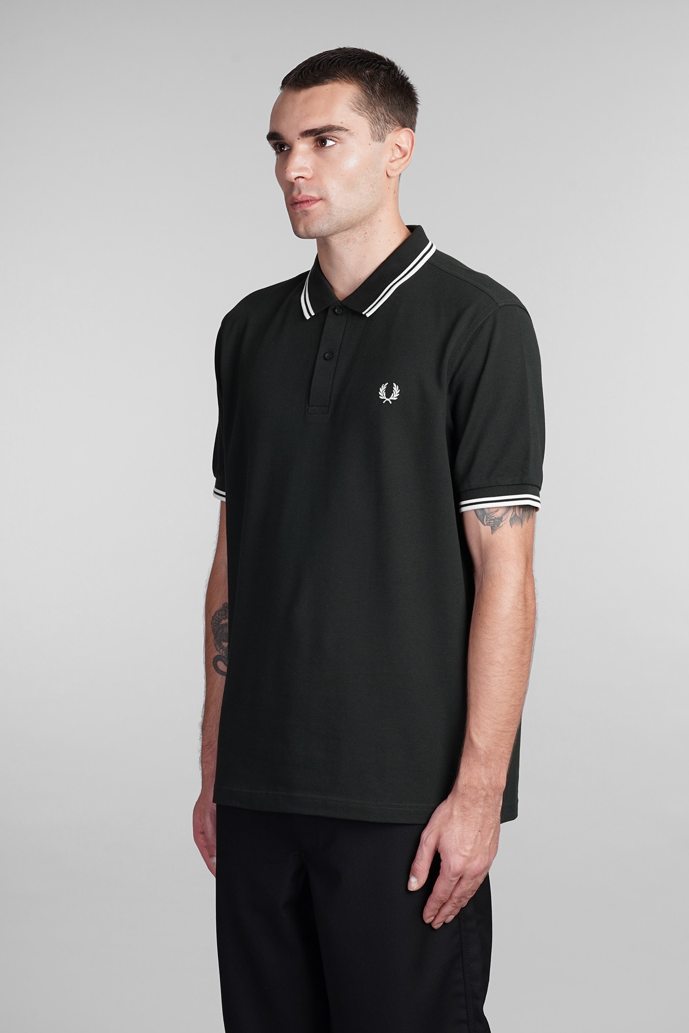 Shop Comme Des Garçons Shirt Polo In Green Cotton