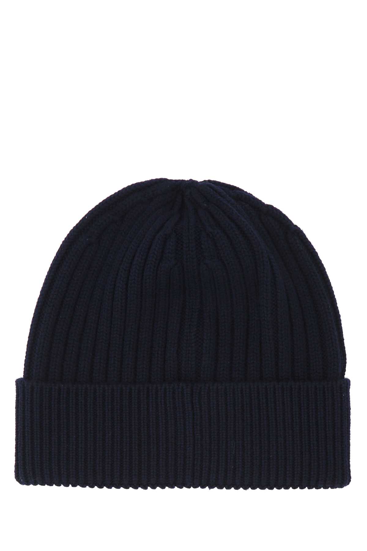 Moncler Navy Blue Wool Beanie Hat