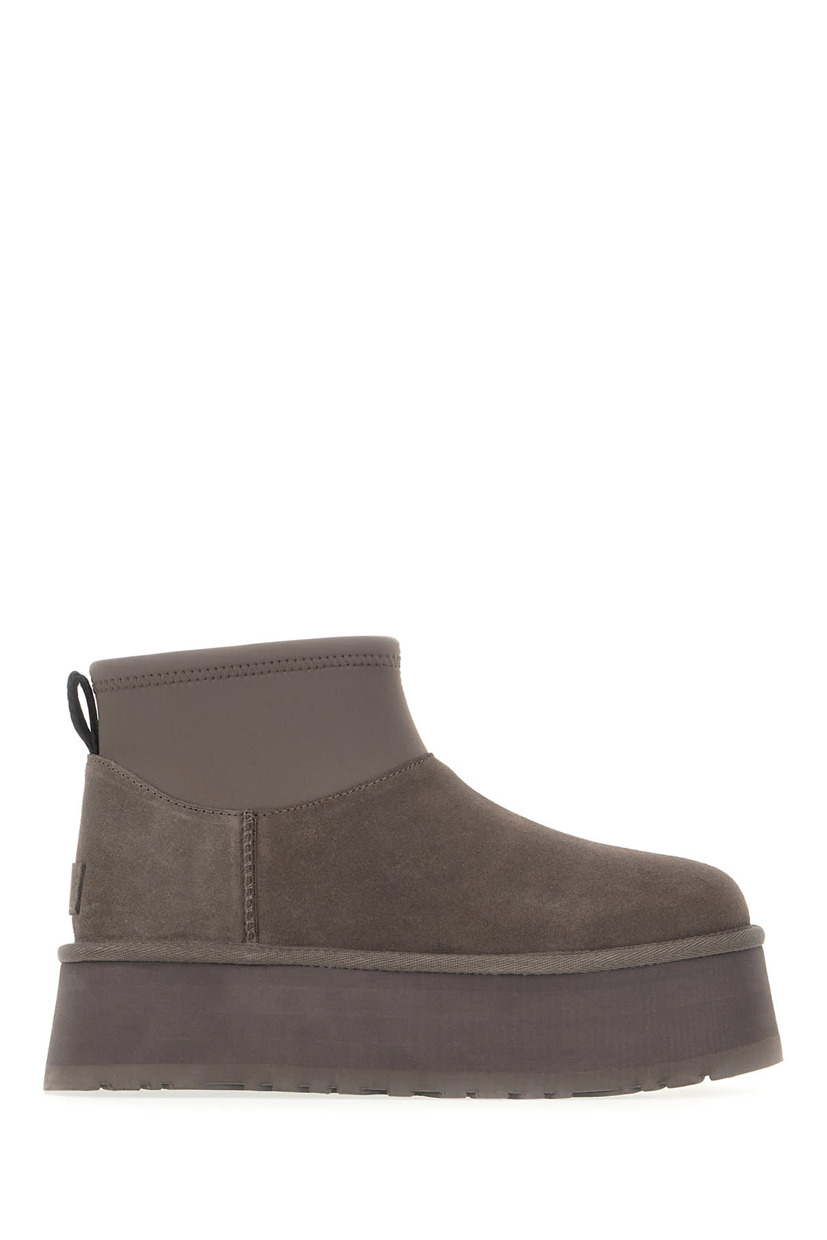 Ugg Grey Suede Classic Mini Dipper Ankle Boots In Thundercloud