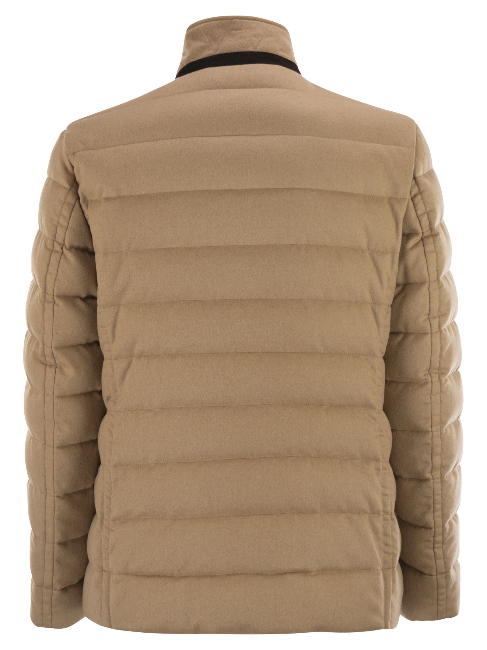 Moorer Jacket-style Down Jacket In Brown
