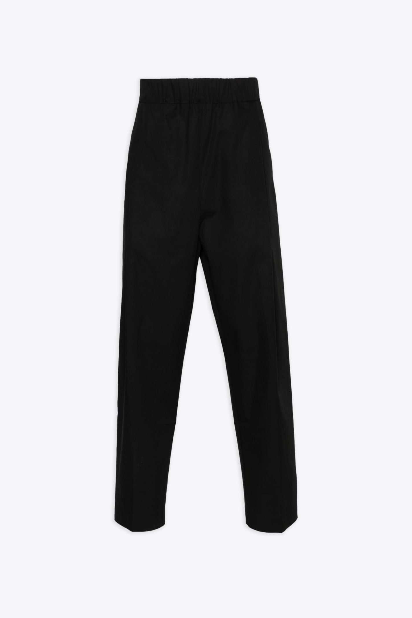 Laneus Pants Man Black poplin cotton baggy pant – Baggy pant