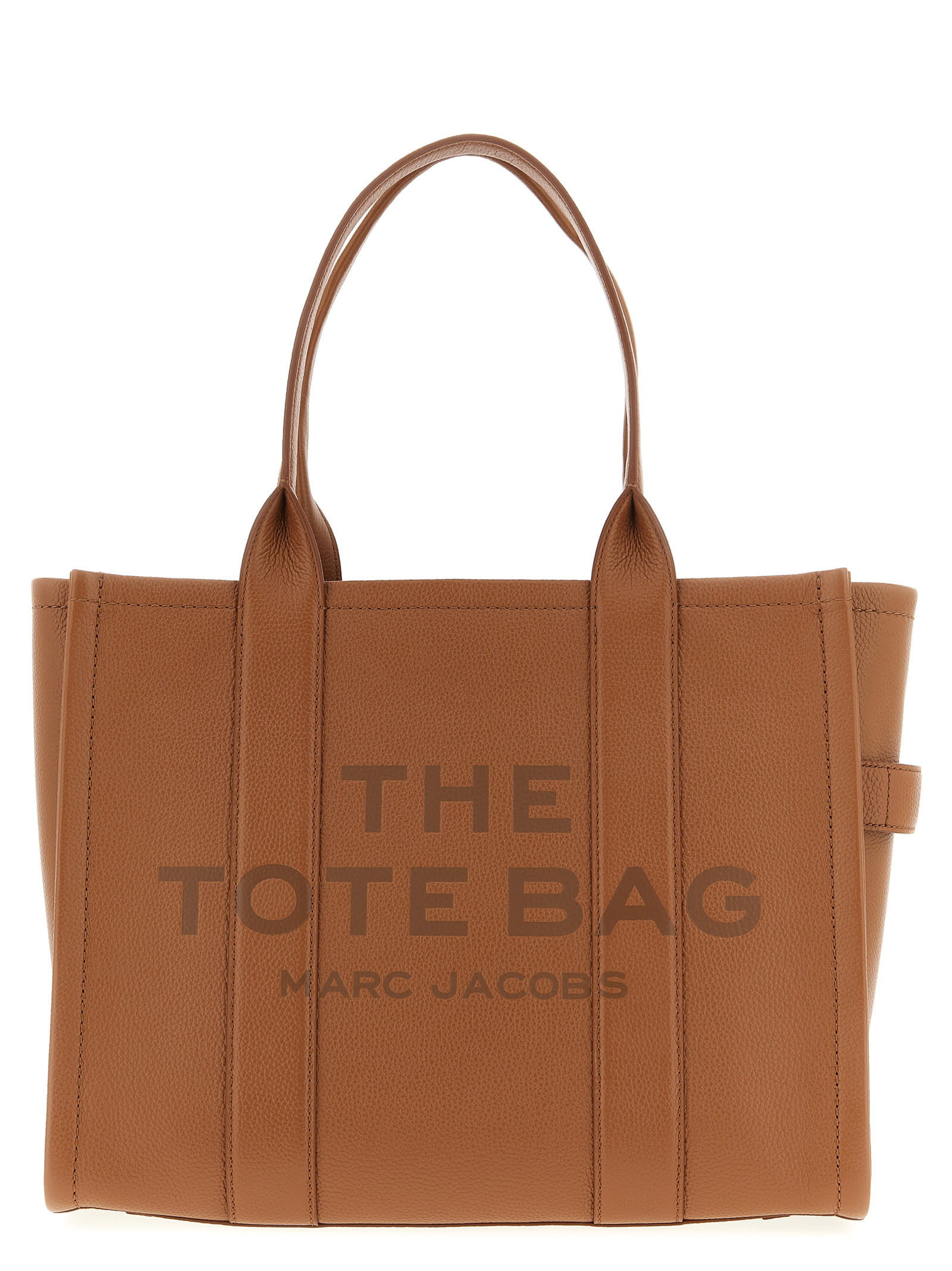 Marc Jacobs The Leather Large Tote Shopping Bag In Brown