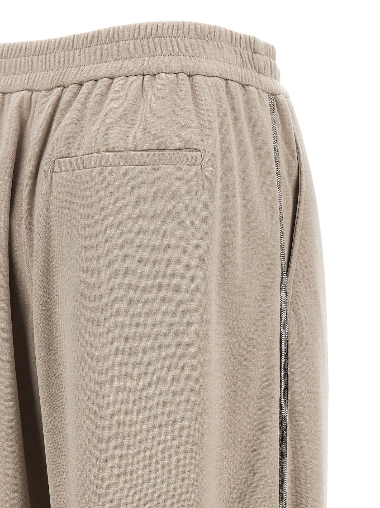 Shop Brunello Cucinelli Monile Joggers In Beige