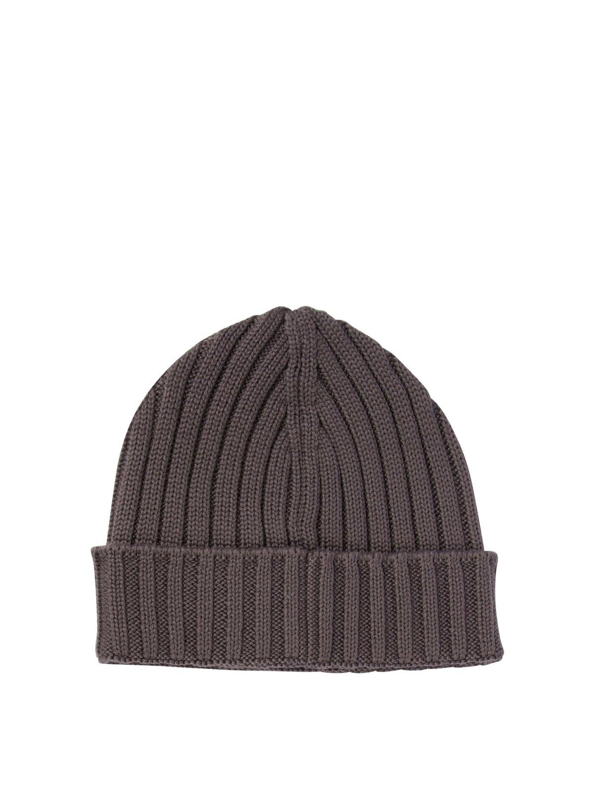 Shop C.p. Company Logo Patch Ribbed Beanie