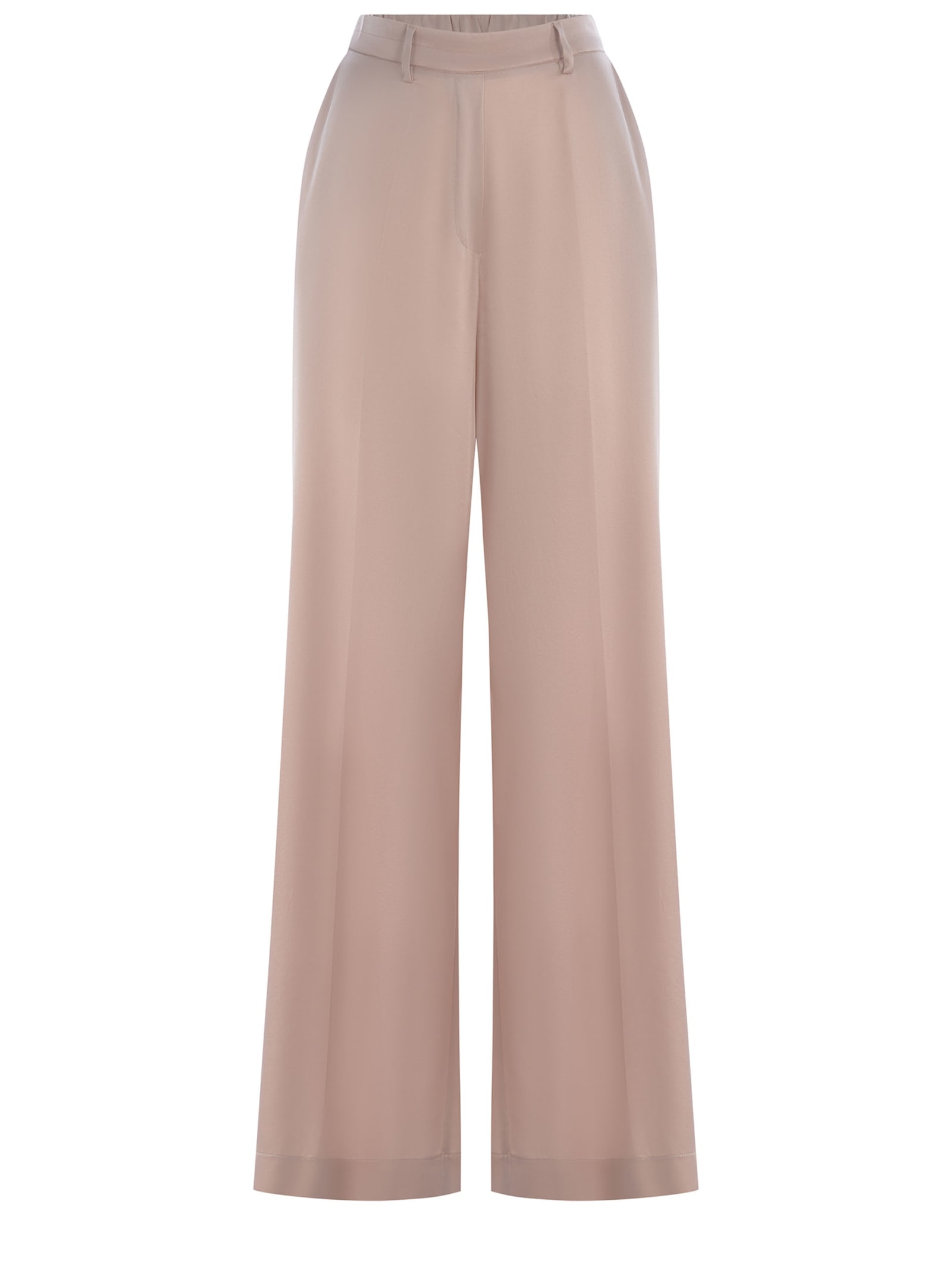 Shop Forte Forte Trousers  Made Of Silk Satin In Rosa