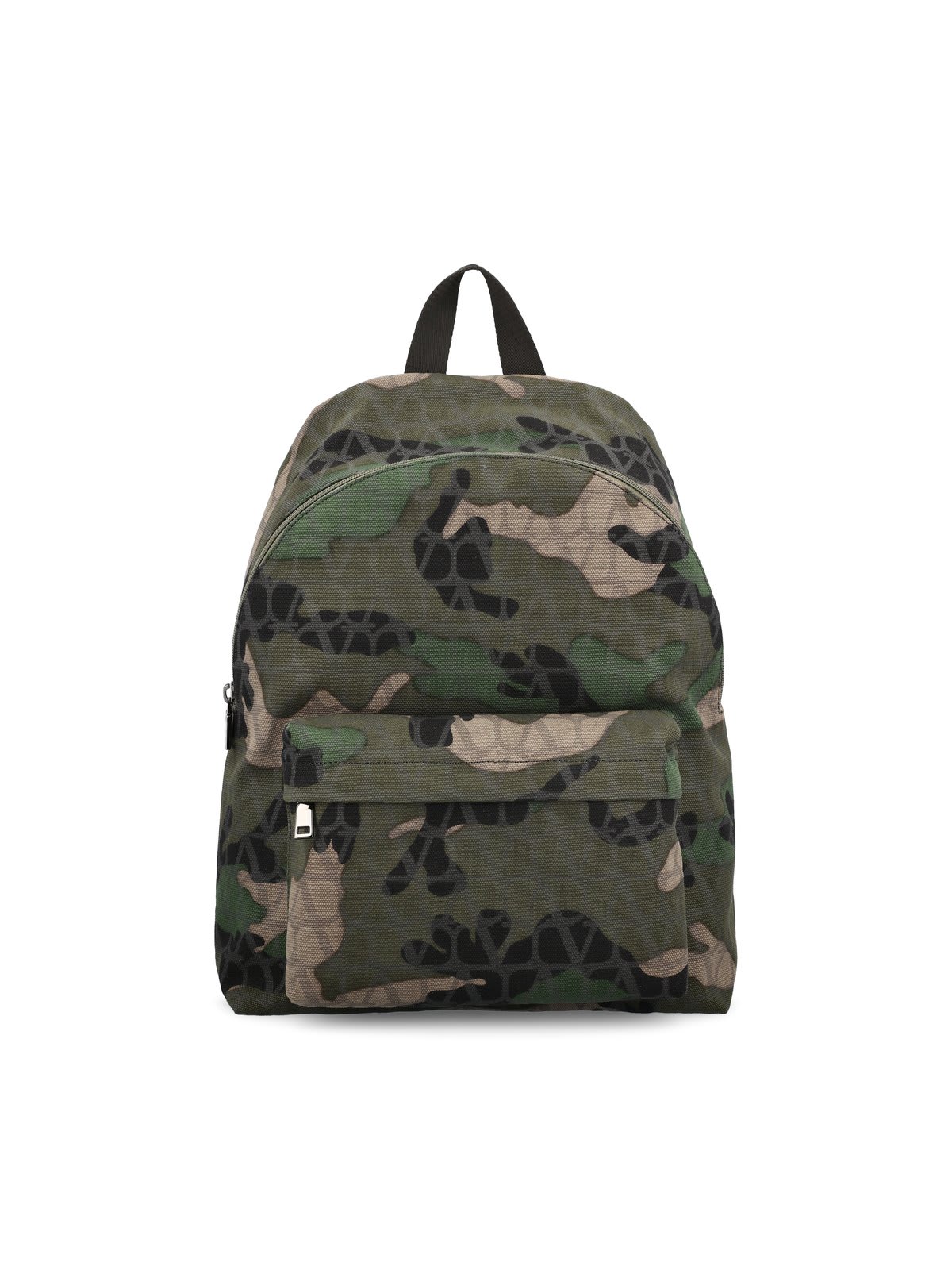 All-over Patterned Zip-up Backpack