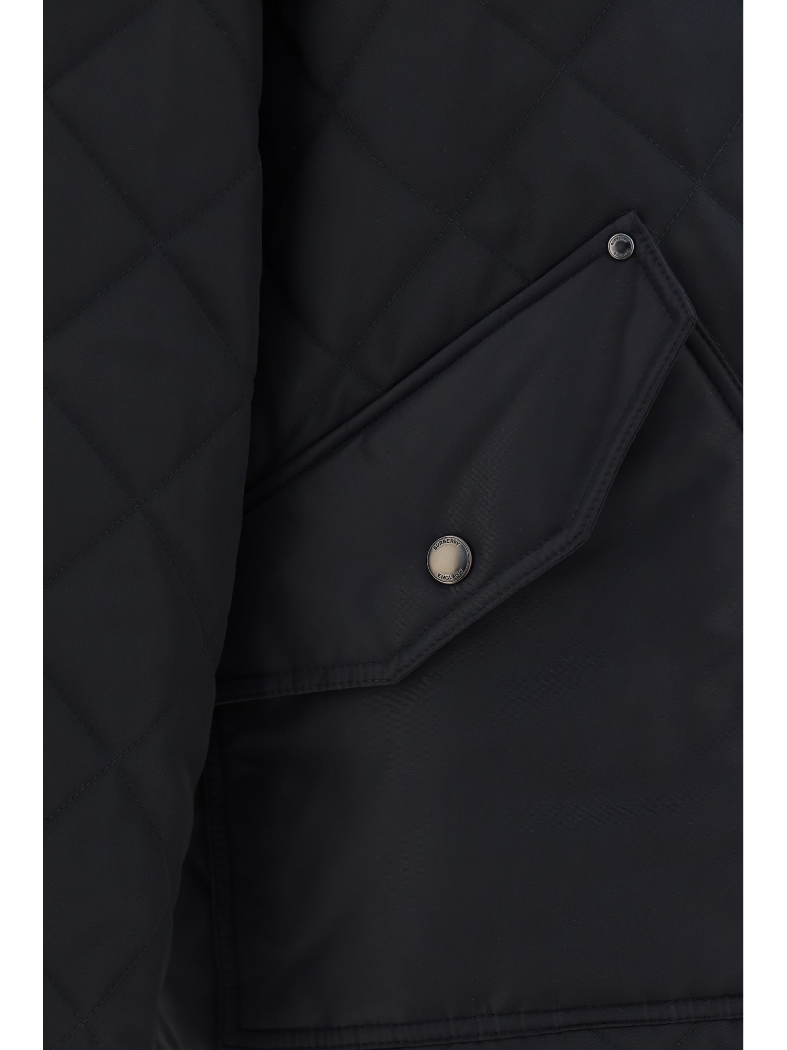 Shop Burberry Quilts Jacket In Black