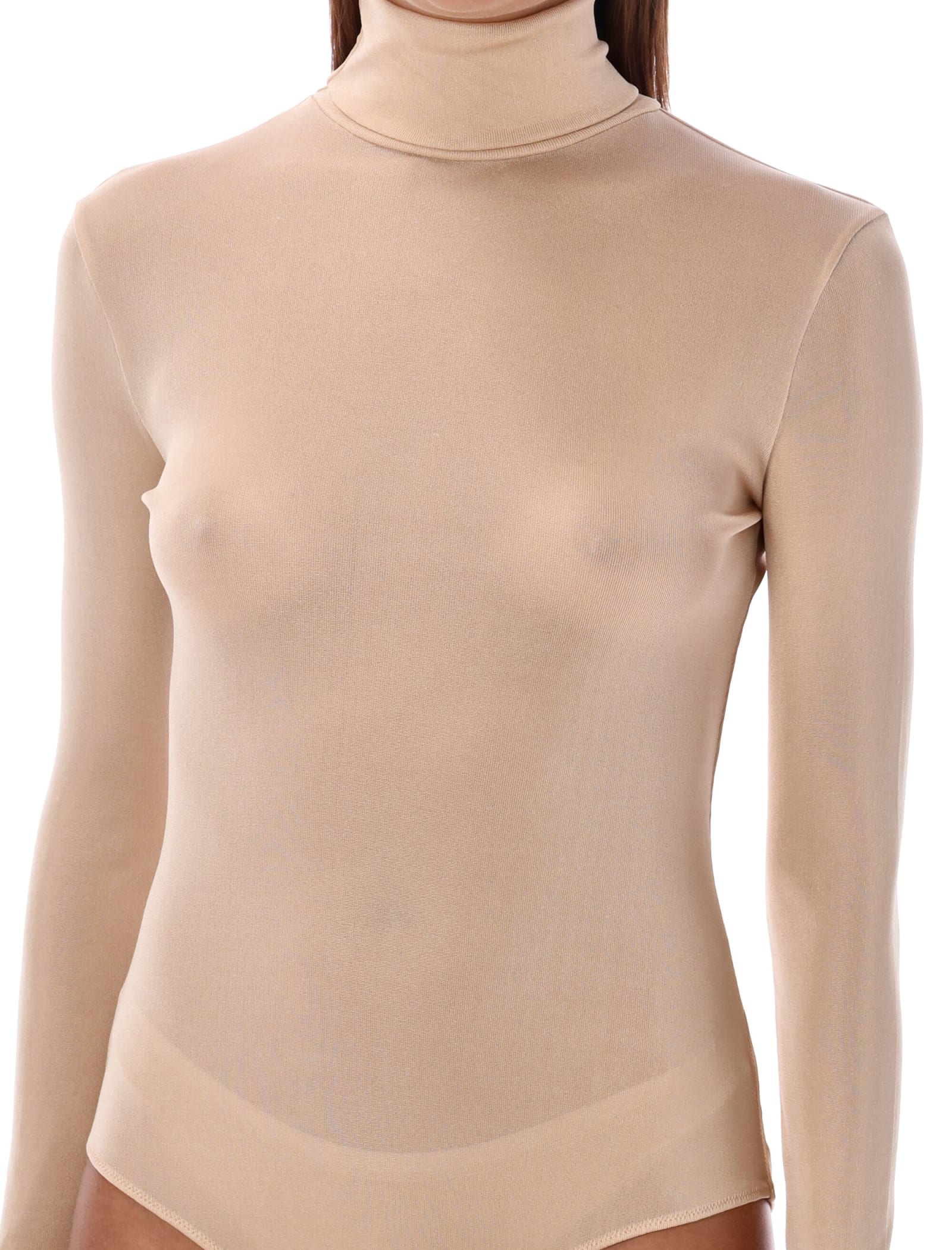 Shop Maison Margiela Body High Neck In Nude