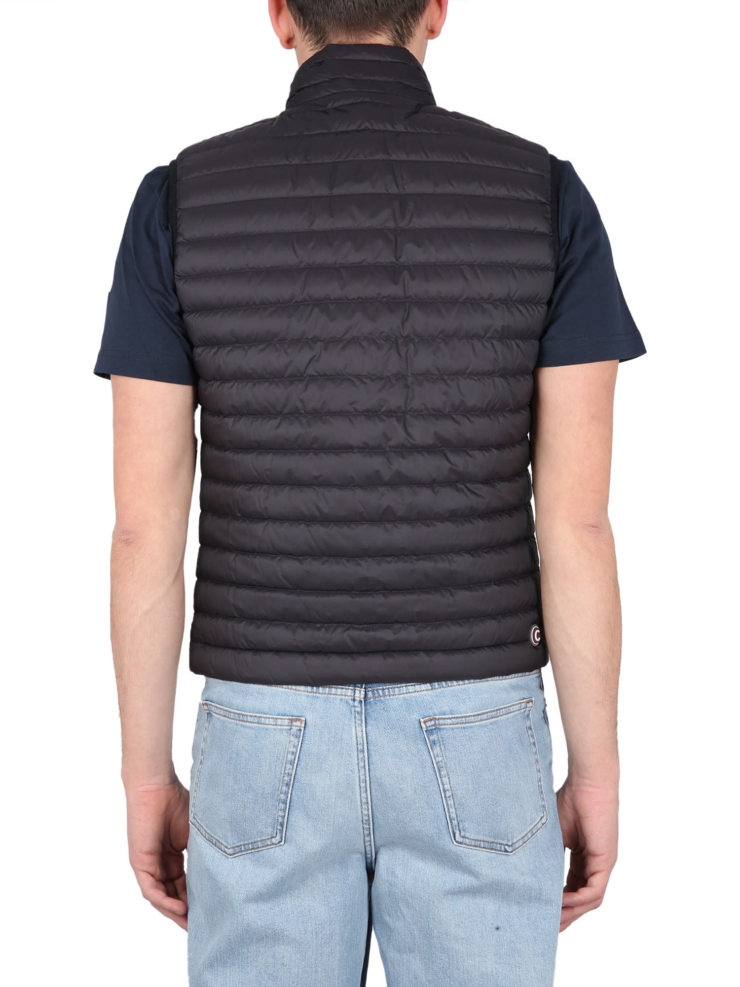 Shop Colmar Padded Vest With Logo In Black