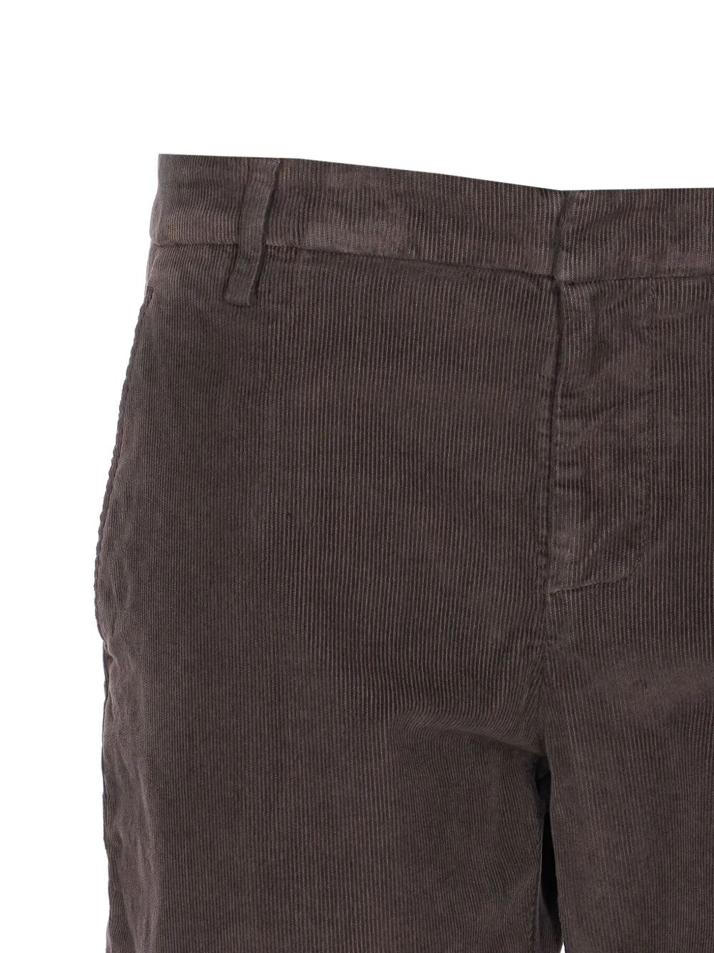 Dondup Tapered Trousers With Coasts In Brown