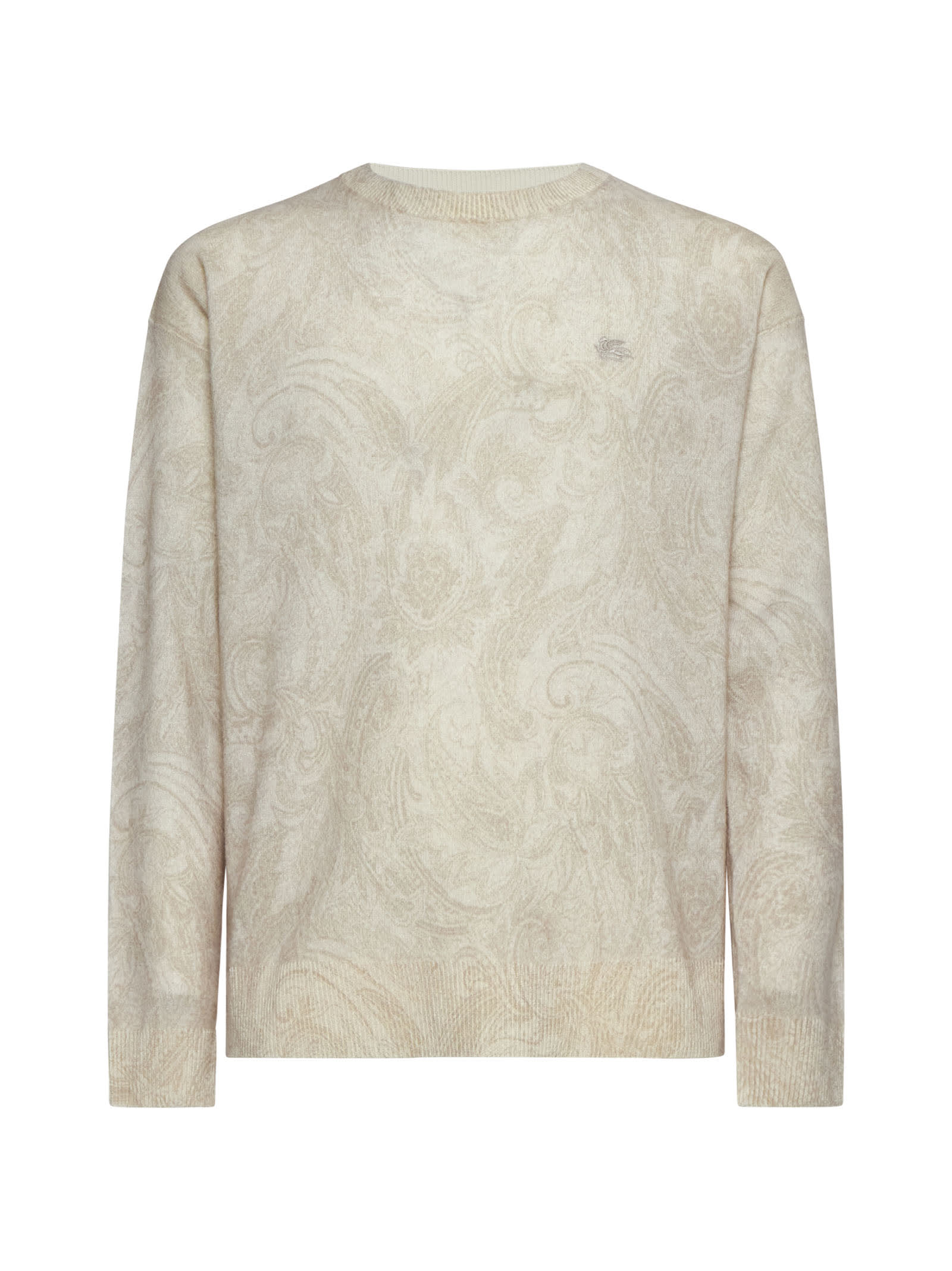 Shop Etro Sweater In Grigio-verde 3