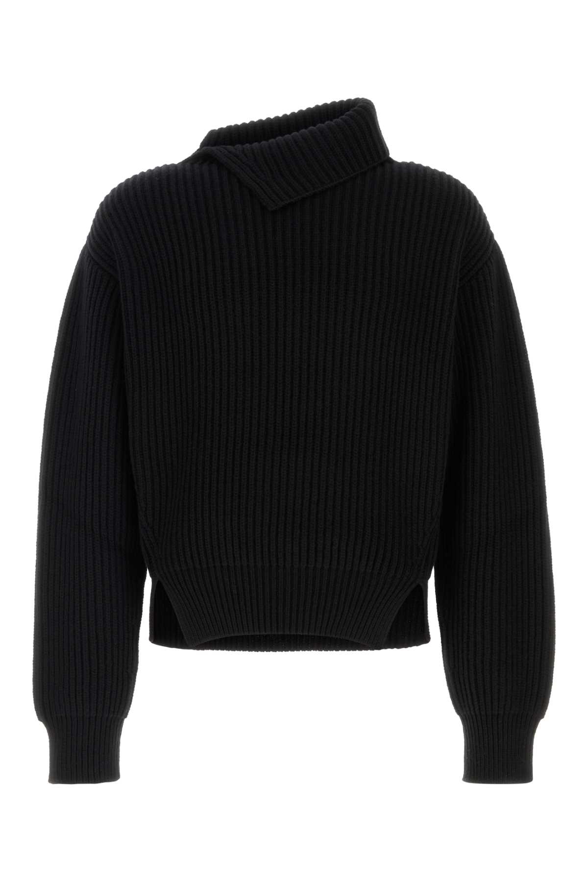 Jil Sander Black Wool Sweater In Black