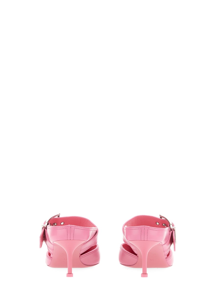 Shop Alexander Mcqueen Punk Sandal With Buckle In Pink