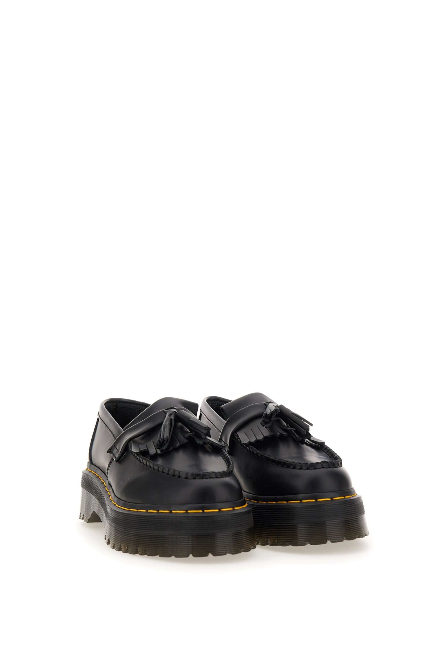 Shop Dr. Martens' Adrian Quad Leather Loafers In Nero