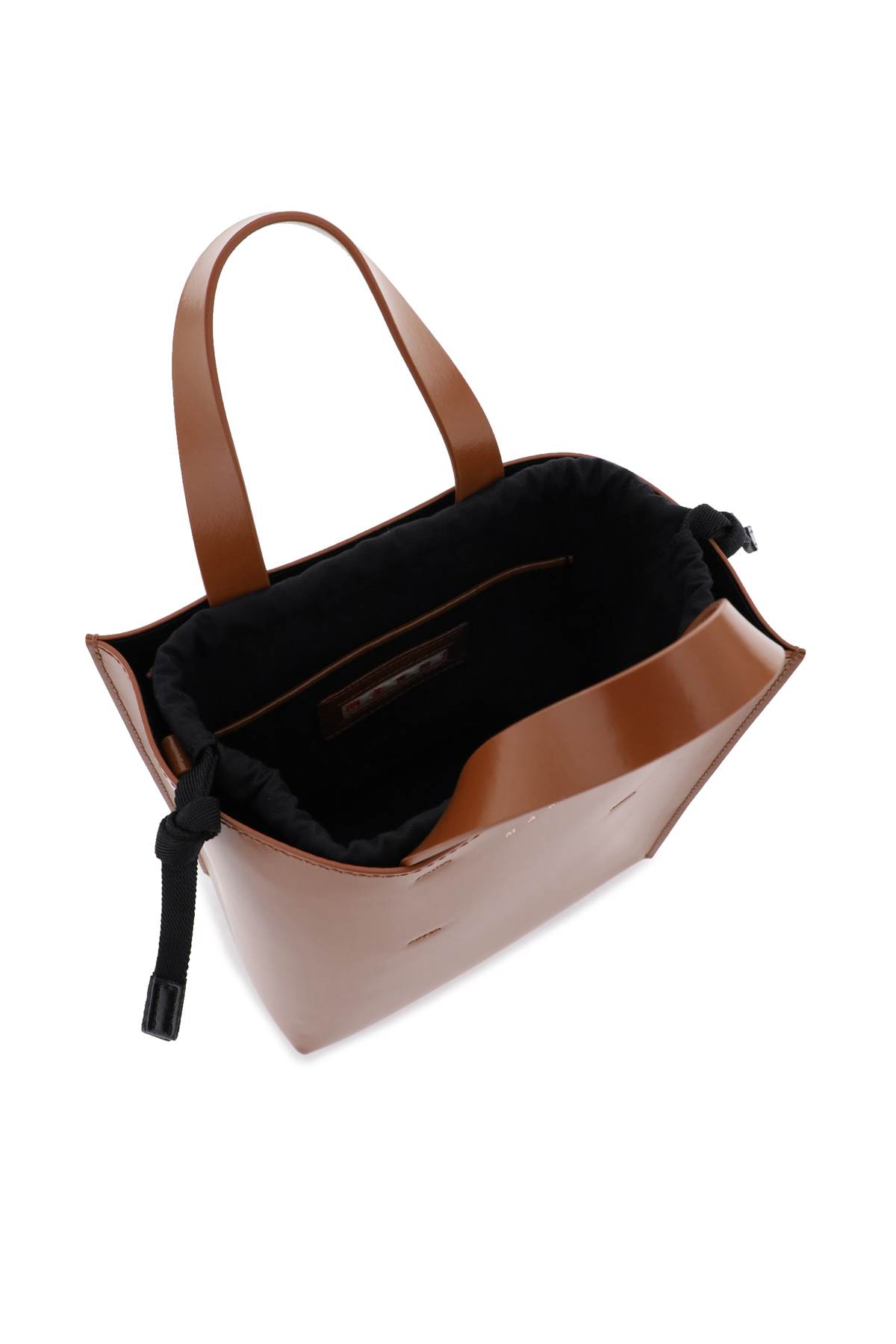 Shop Marni Mini Museo Tote Bag In Leather