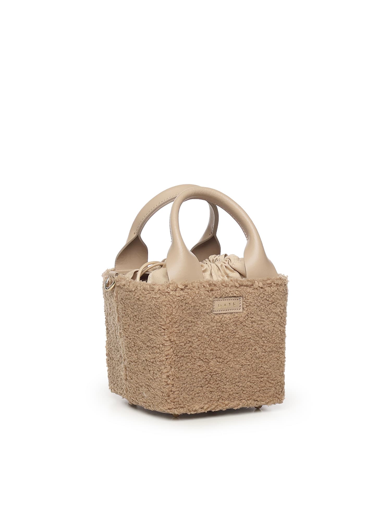 Date Teddy Cube Mini Bag In Nude