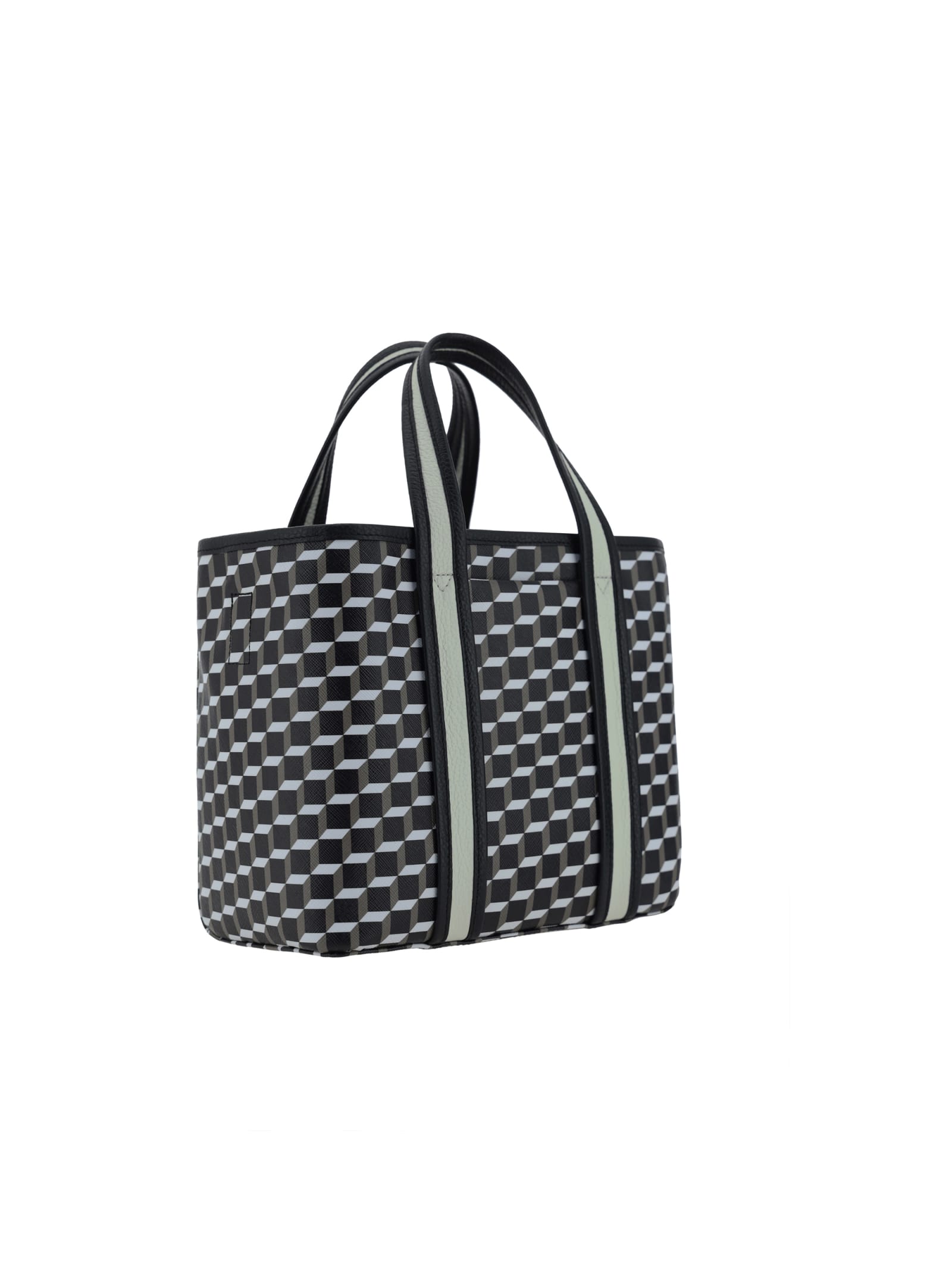 Shop Pierre Hardy Mini Archi Handbag In Black-white-black