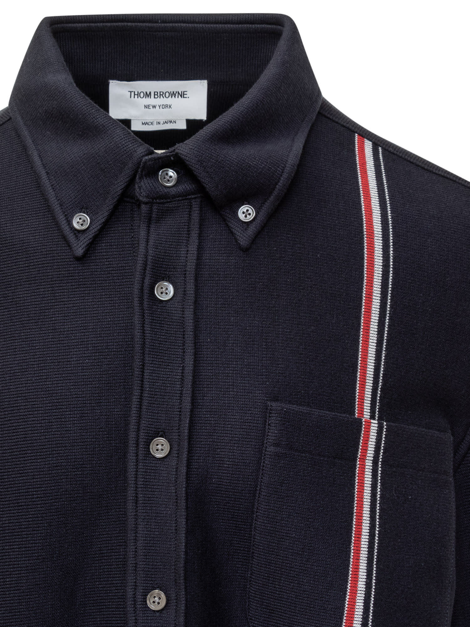 Shop Thom Browne Jacket With Rwb Logo In Navy