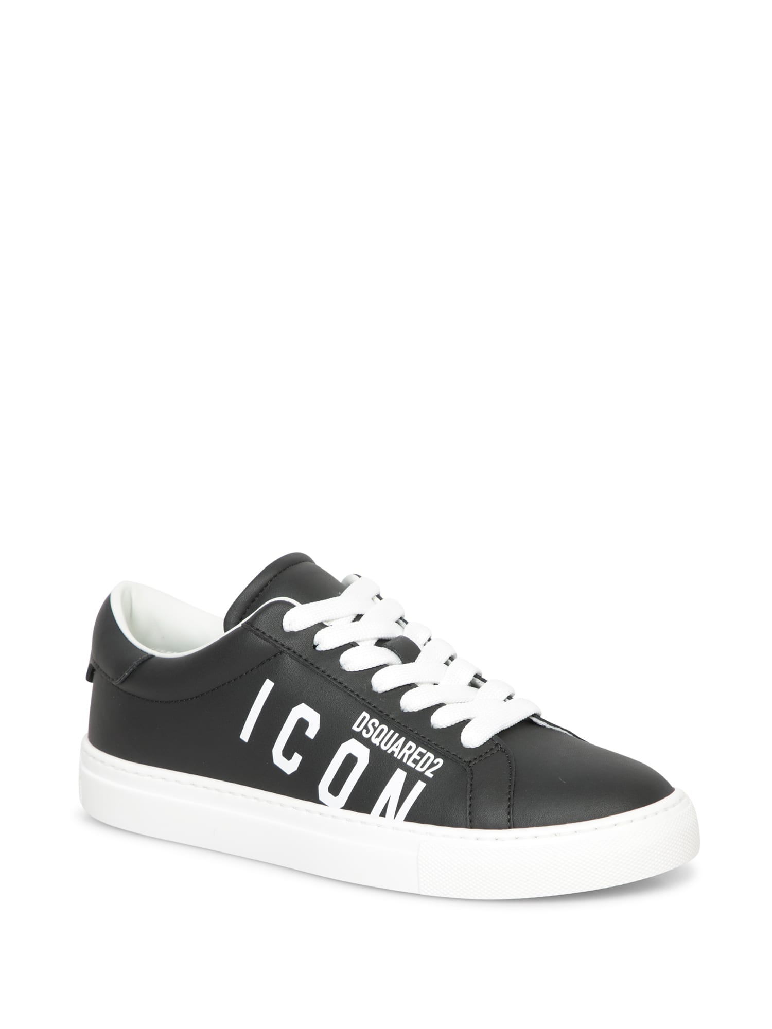 Shop Dsquared2 Low Cassetta Black Sneakers