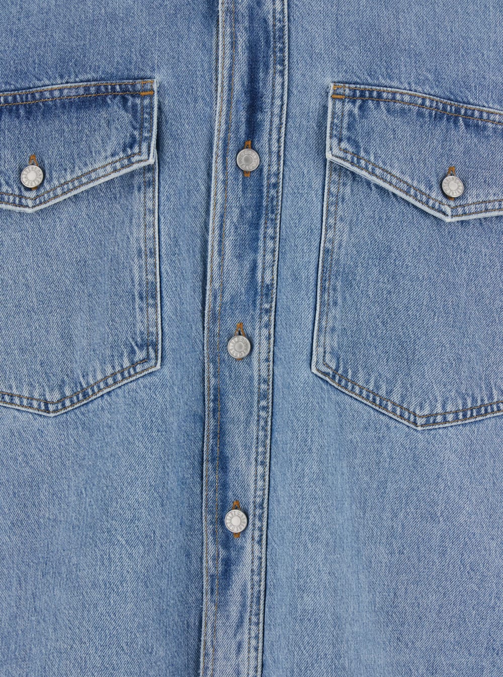 Agolde Camryn Denim Shirt In Light Blue
