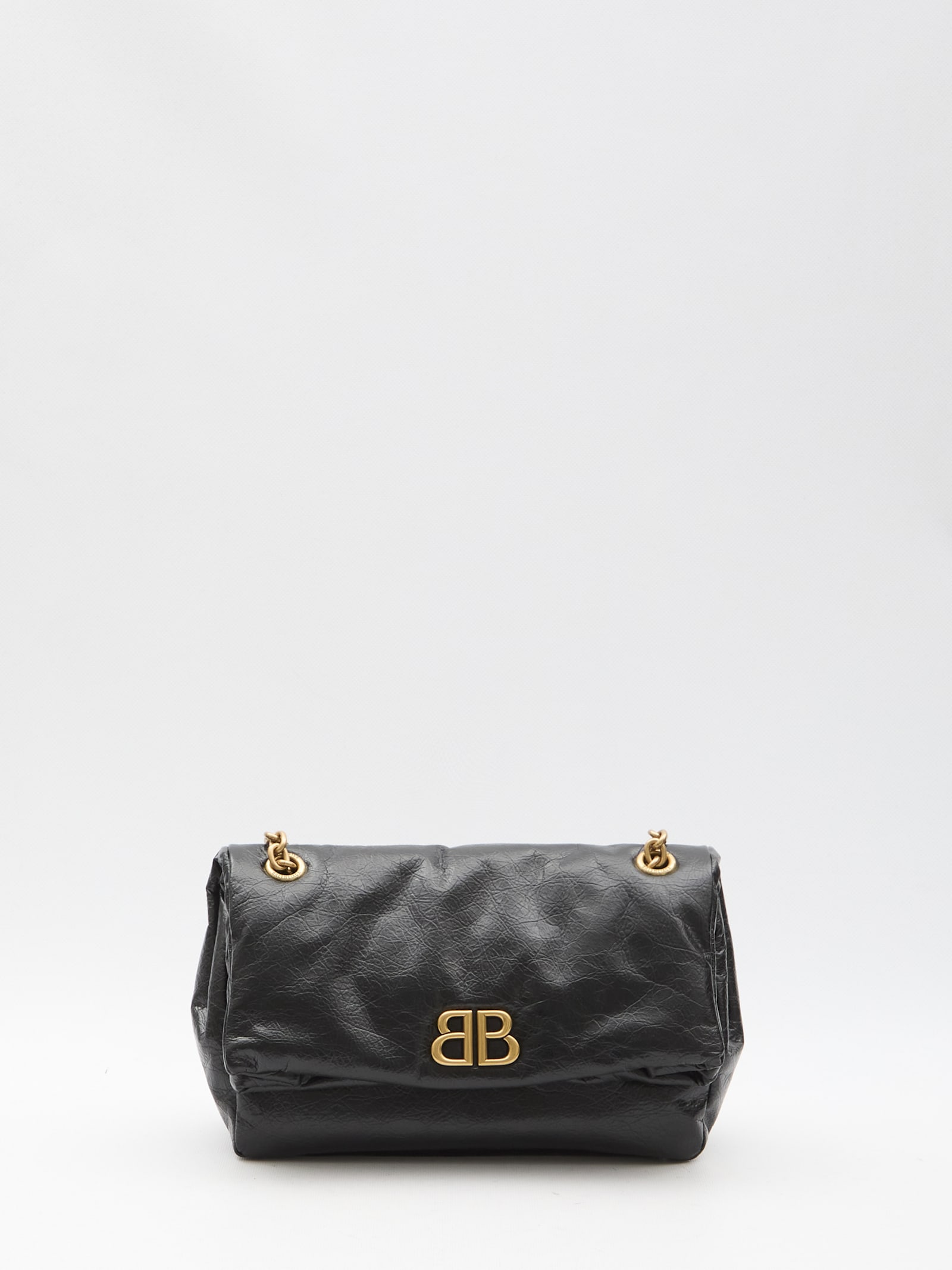 Shop Balenciaga Small Monaco Bag In Black