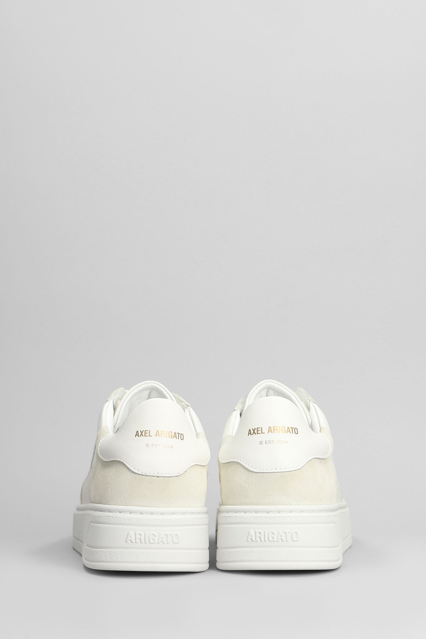 Axel Arigato Orbit Vintage Sneakers In Beige Suede And Leather In White