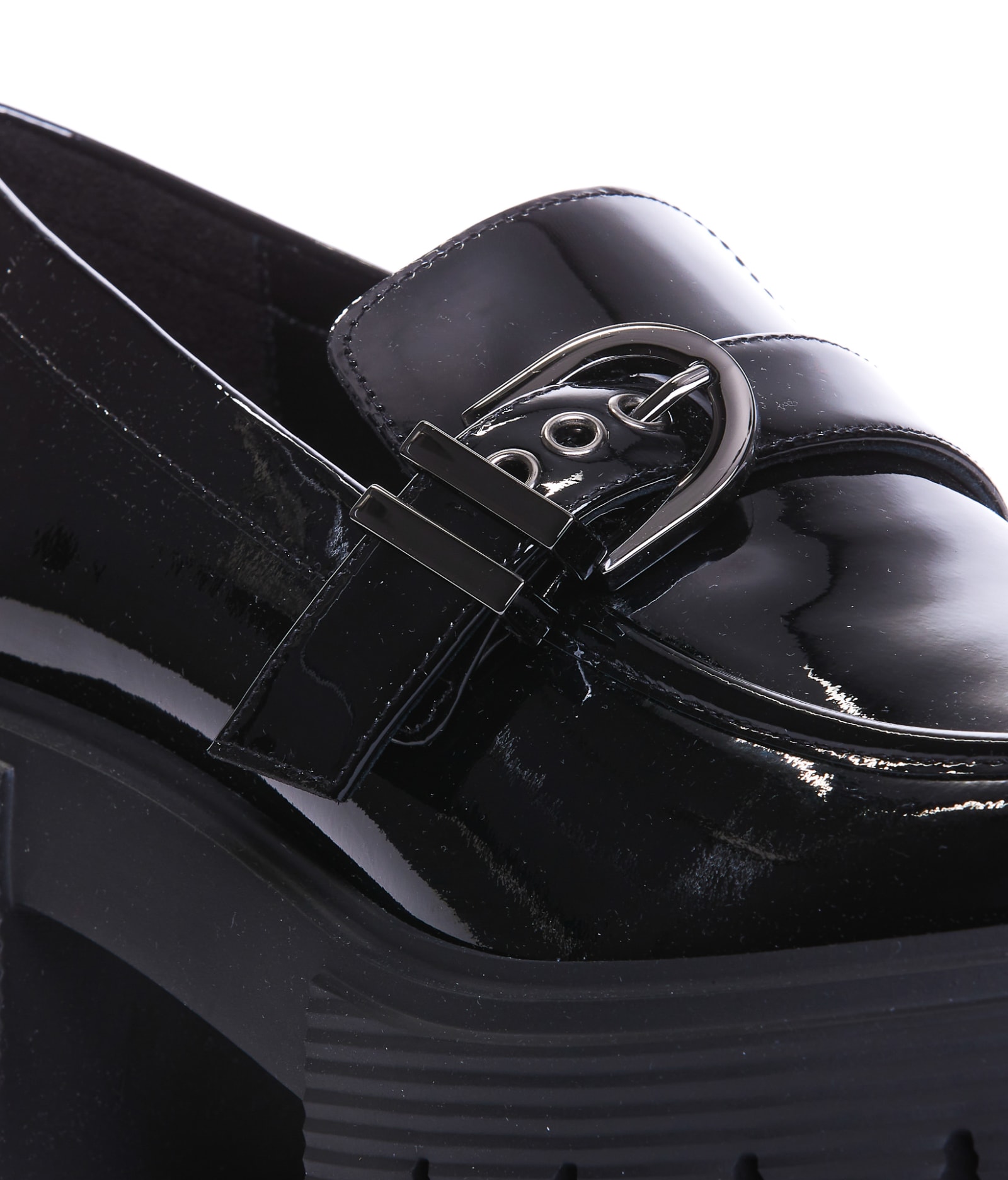 Shop Stuart Weitzman Maverick Loafers In Black