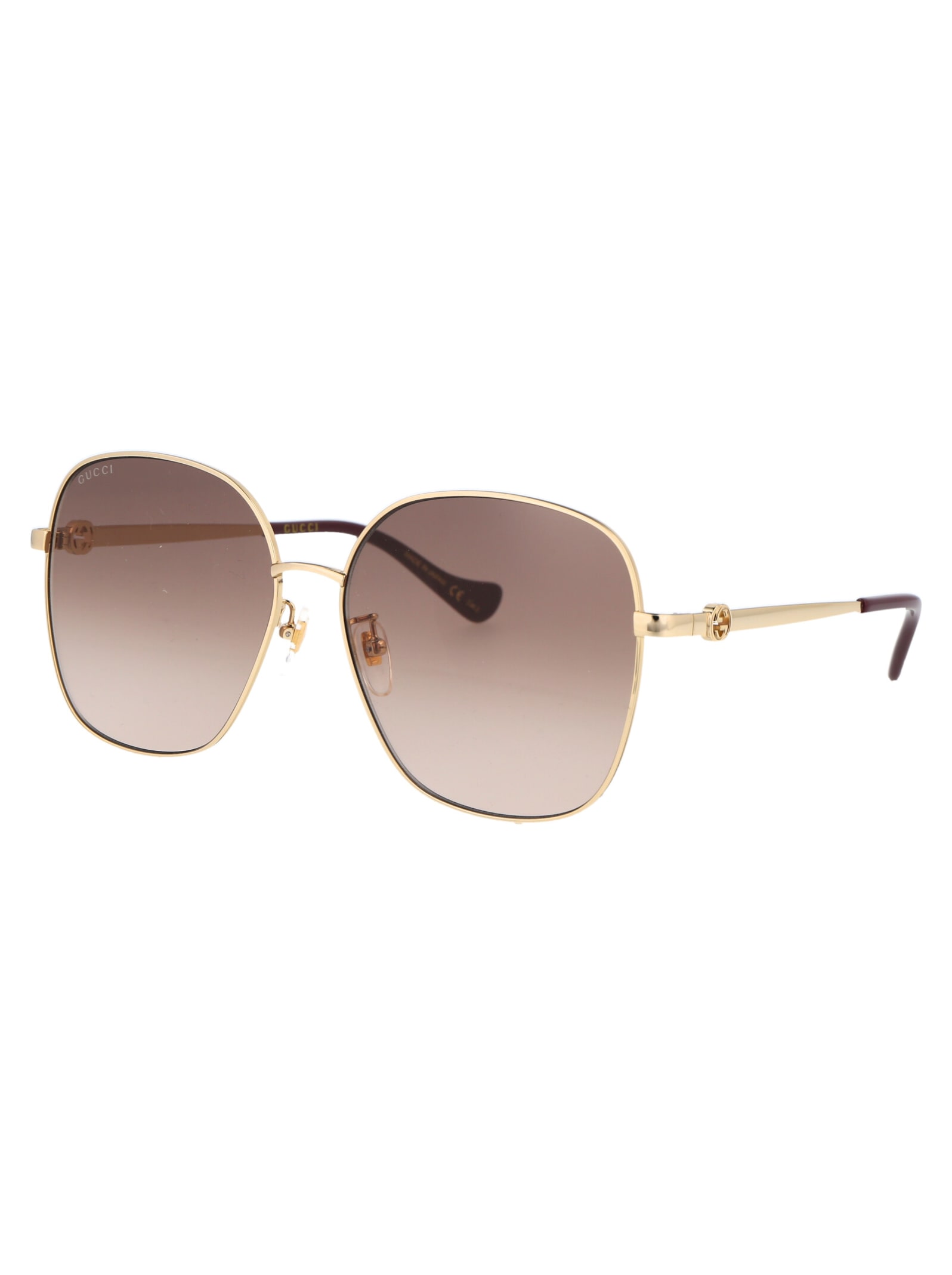 Shop Gucci Gg1089sa Sunglasses In 002 Gold Gold Brown