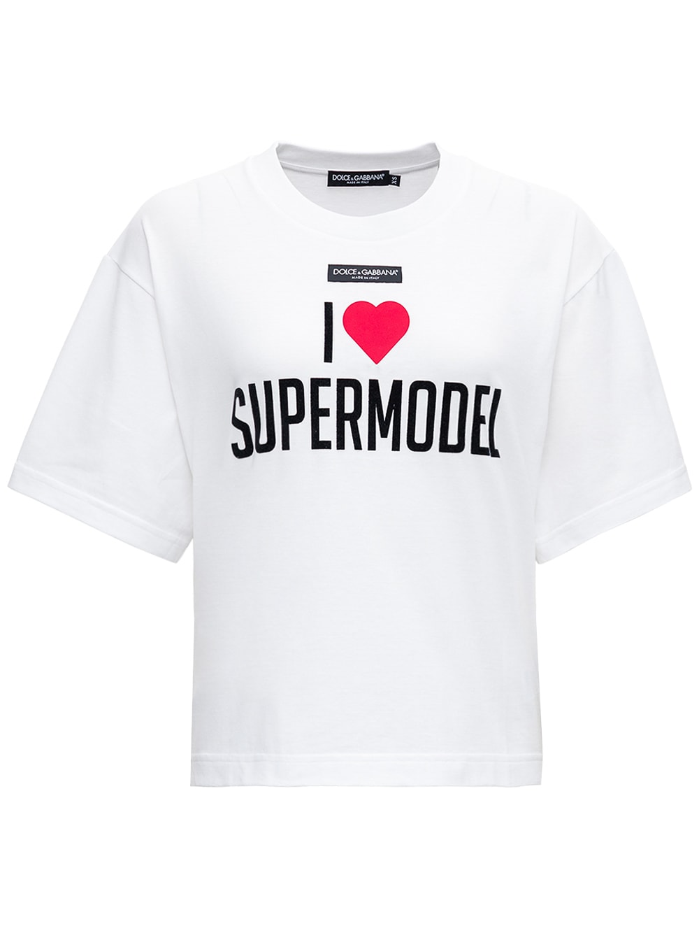 Dolce & Gabbana I Love Supermodel Printed Cotton T-shirt