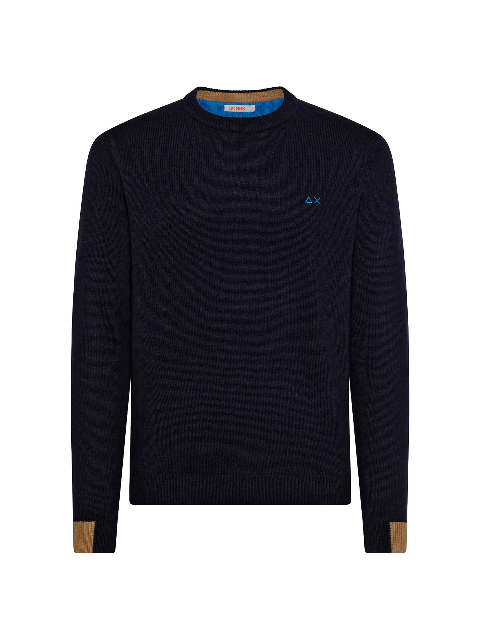 Sun 68 Round Solid Color Sweater