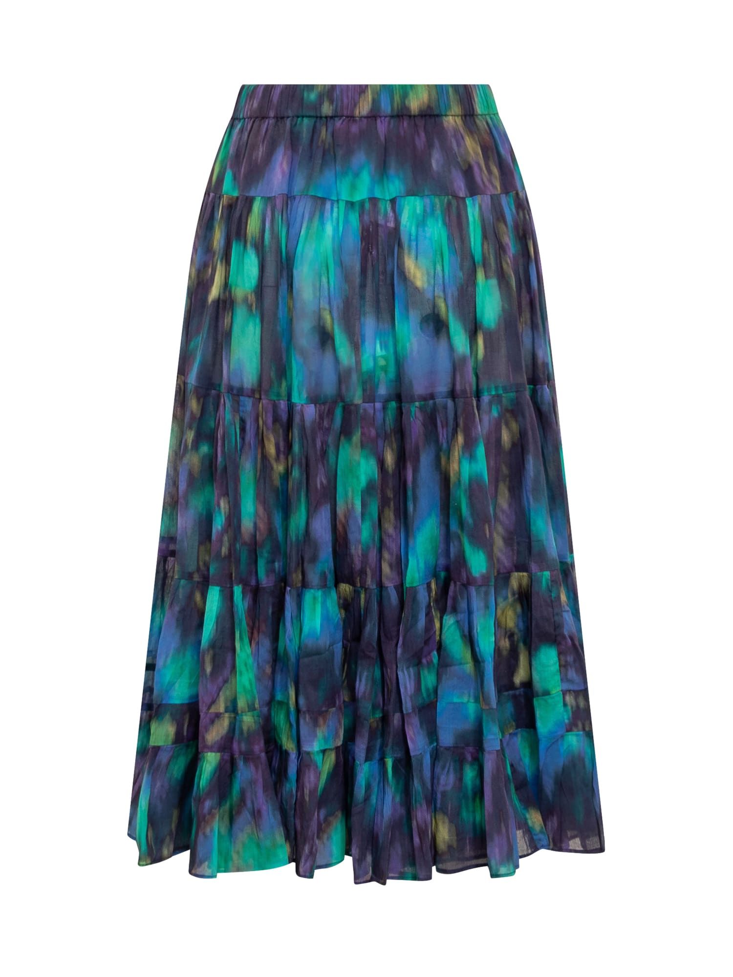 Shop Marant Etoile Elfa Skirt In Blue Green