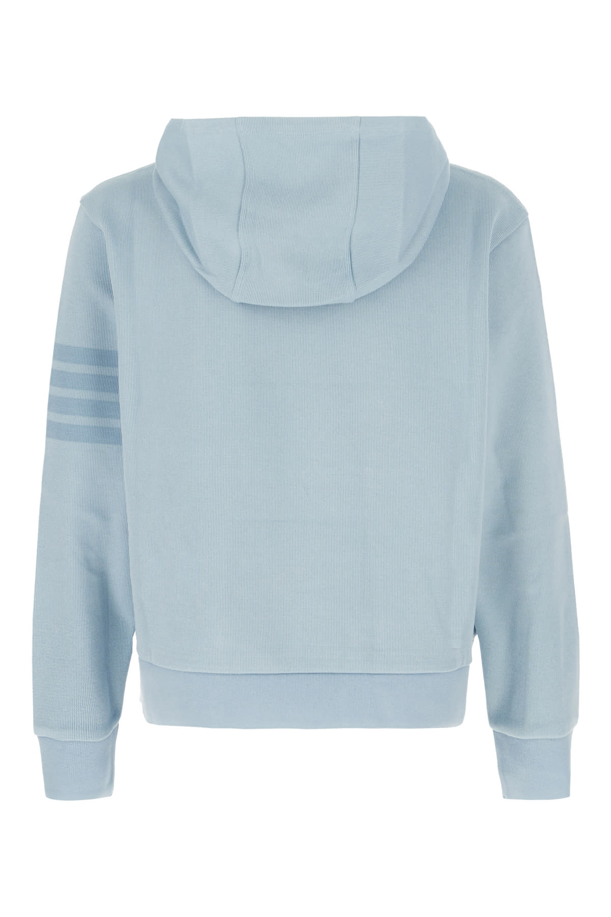 Shop Thom Browne Light Blue Cotton Sweatshirt