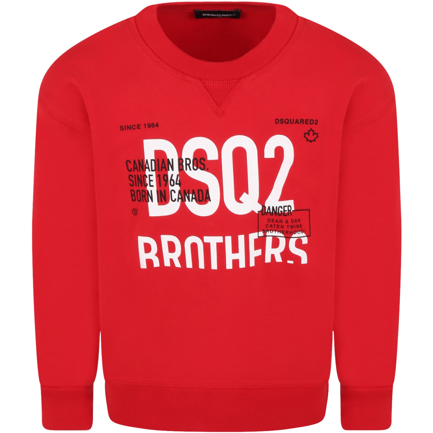 Dsquared2 Red Sweatshirt For Boy With Logo