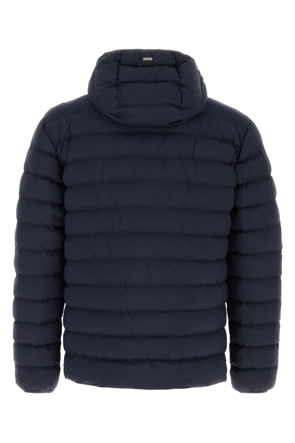 Herno Resort Jacket In Light Stretch Nylon In Blue