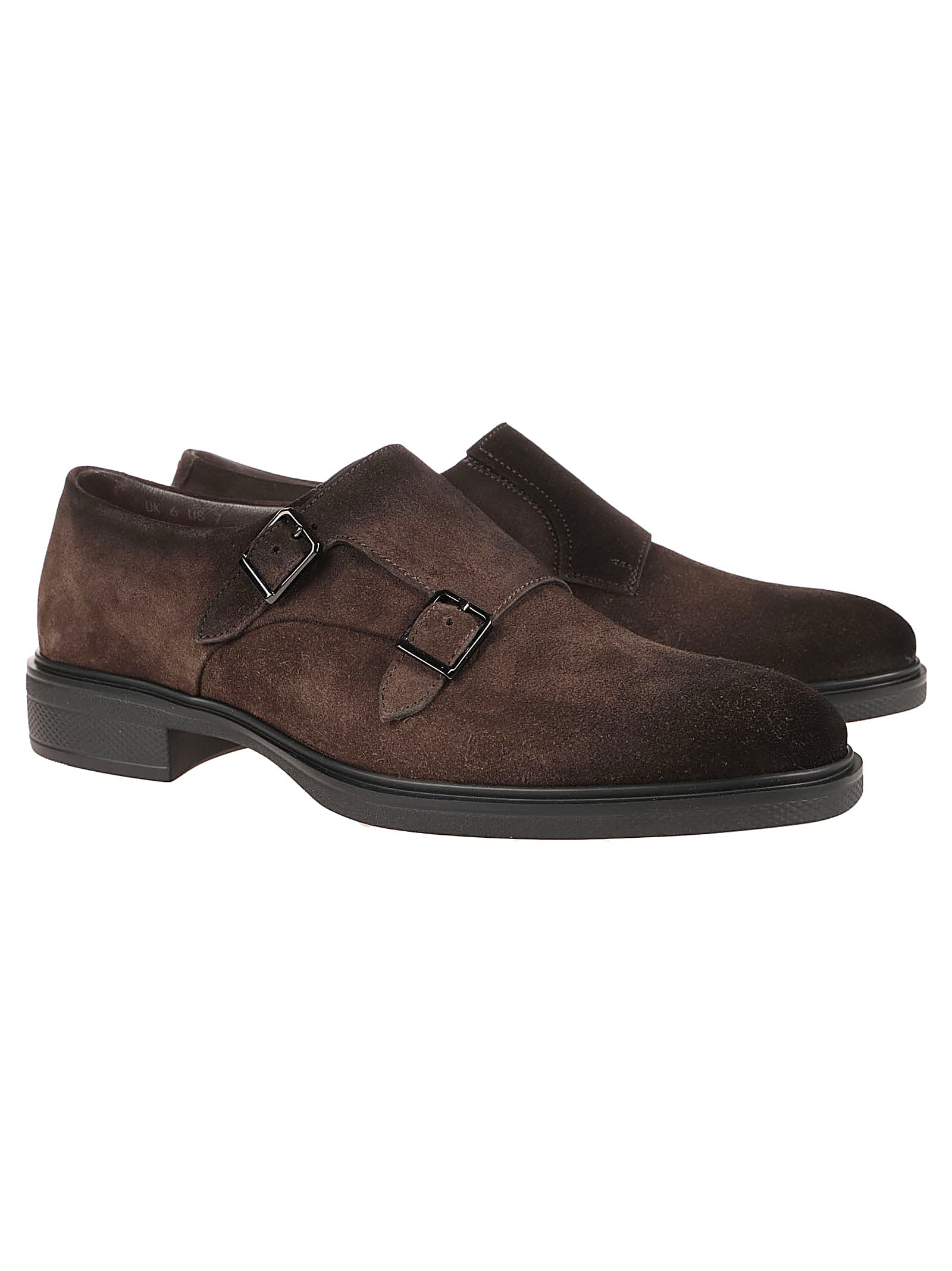 Shop Santoni Easy Monk-strap Loafers In Dark Brown