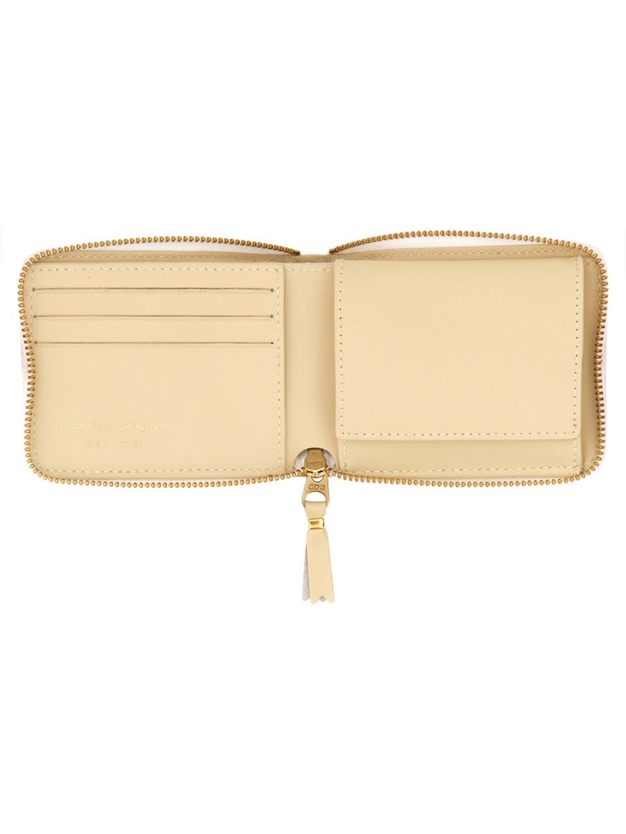 Shop Comme Des Garçons Leather Wallet In White